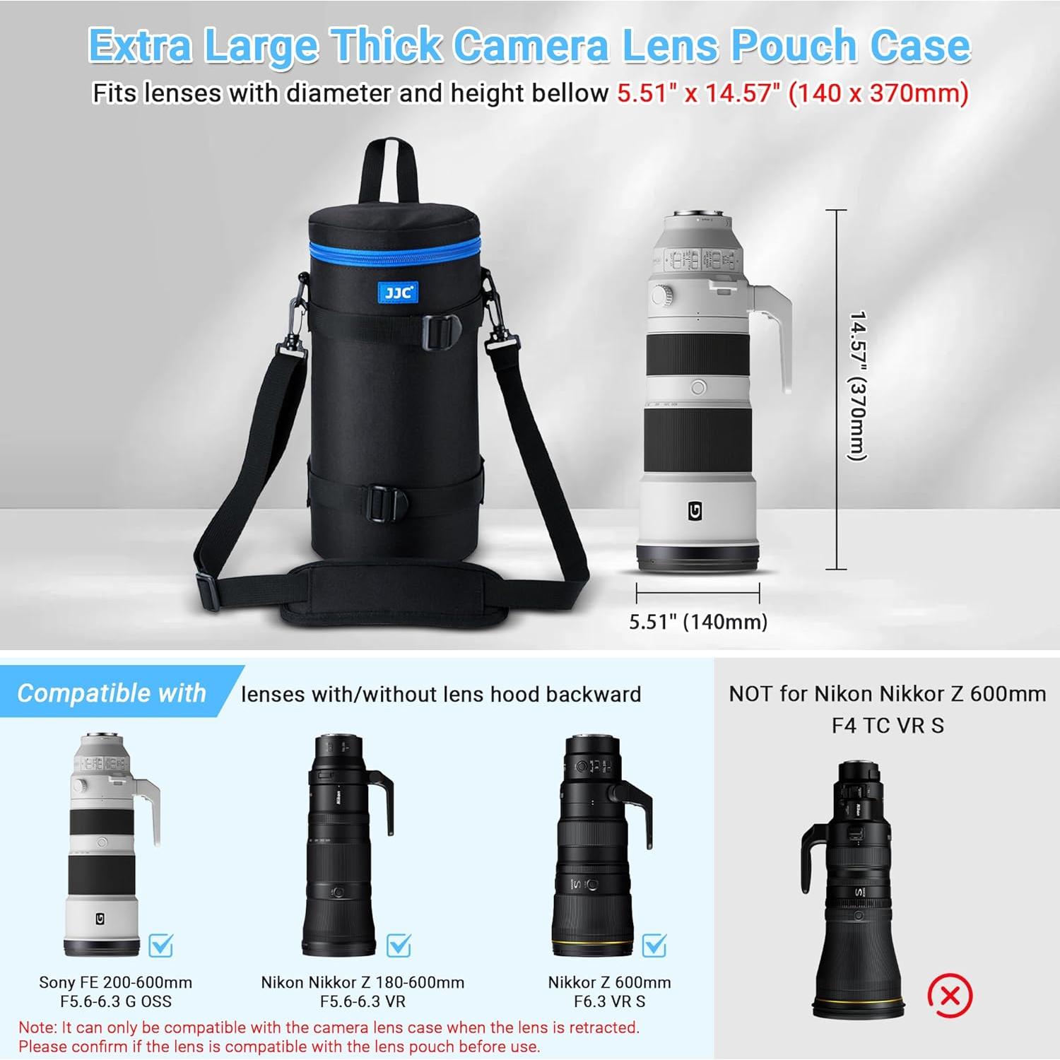 Funda de Lente de Cámara JJC para Nikon 180-600mm y Sony 200-600mm