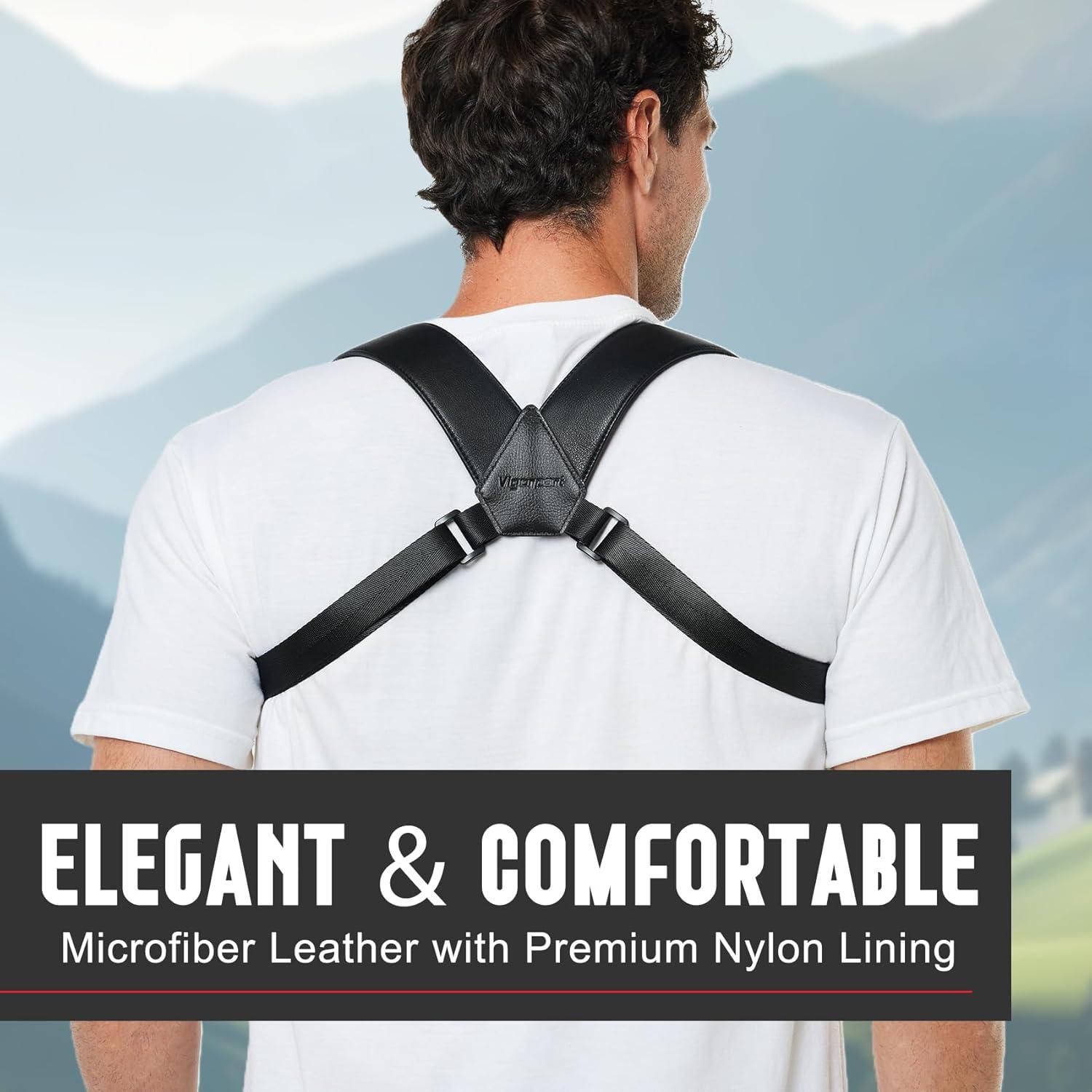 Arnés de cámara Vigorport para DSLR SLR, correa cruzada negra