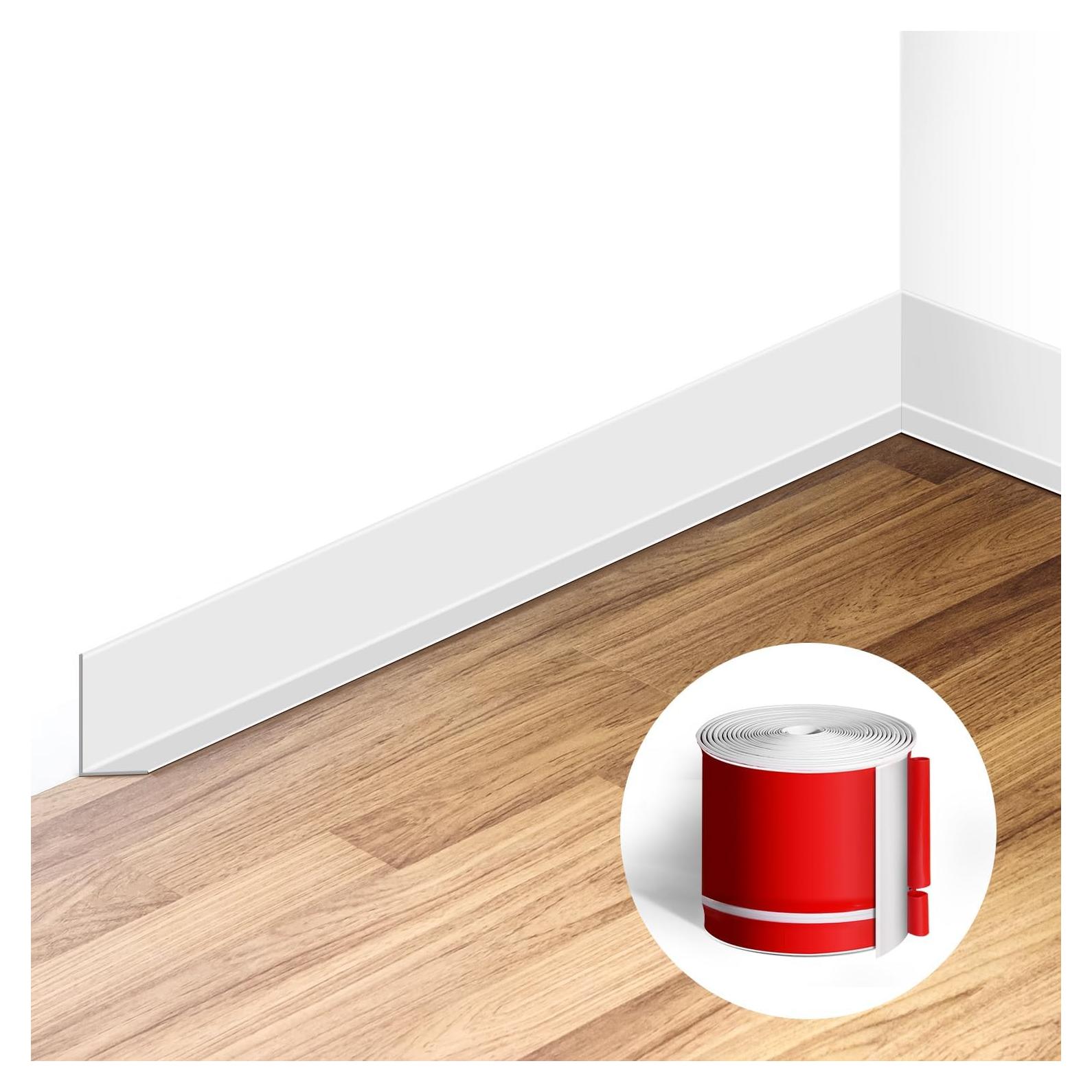 Moldura de Zócalo Flexible Autoadhesiva YYGCL 6.1m Blanco