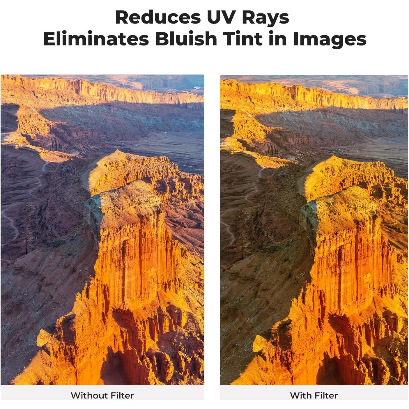 Filtro UV K&F Concept 37mm Cristal Templado HD Resistente