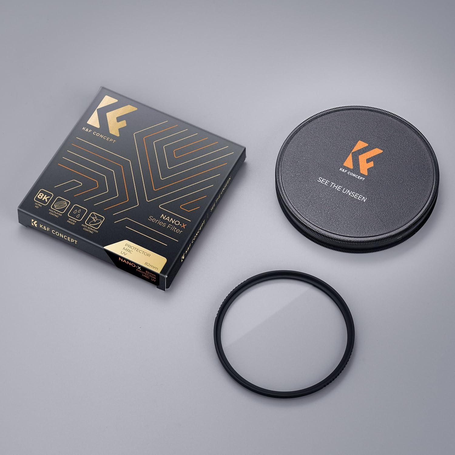 Filtro UV K&F Concept 37mm Cristal Templado HD Resistente