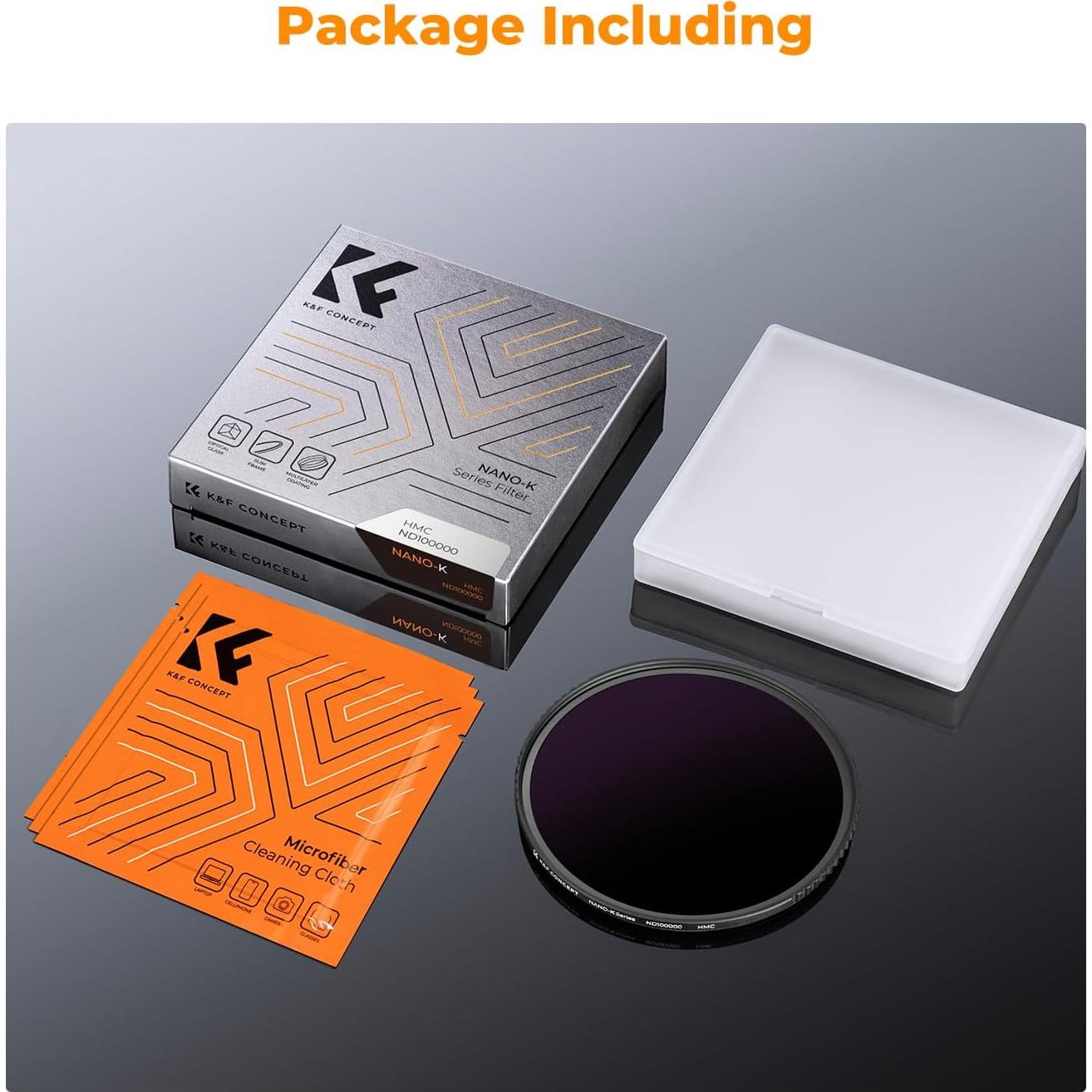 Filtro ND100000 52mm K&F CONCEPT Densidad Neutra 18 Capas