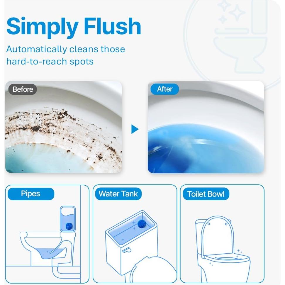 Limpiadores de Inodoro Fresh & Fresh - 10 Tabletas Efectivas