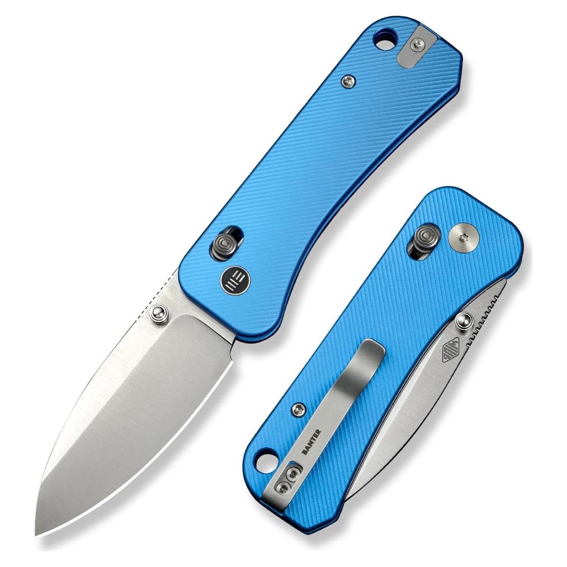 Cuchillo de bolsillo WeKnife Banter 2 azul EDC 73mm acero S35VN