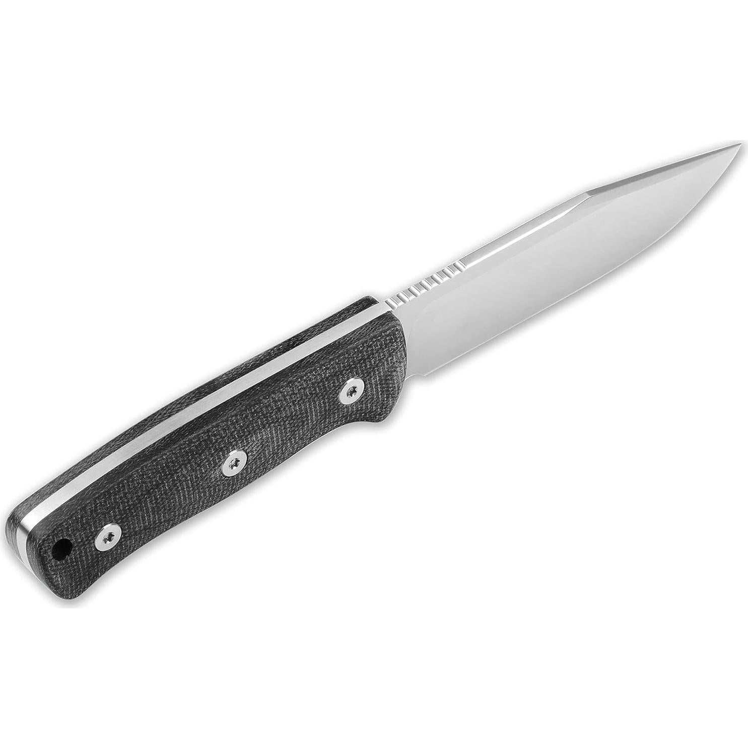 Cuchillo de hoja fija QSP Bison D2 11.43 cm micarta negra