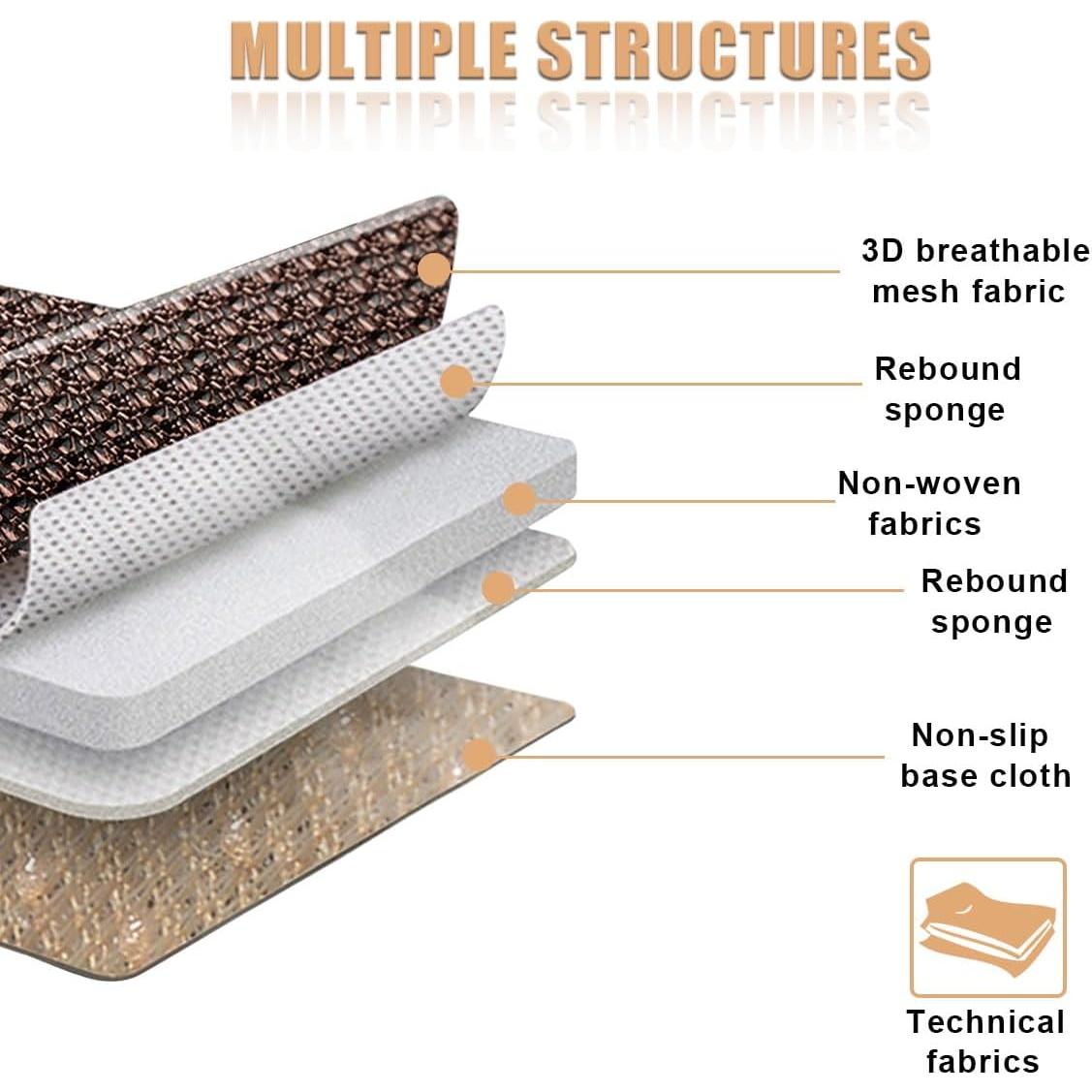 Funda de Asiento de Coche DUSCOKE Beige Transpirable 49.7x47.6cm