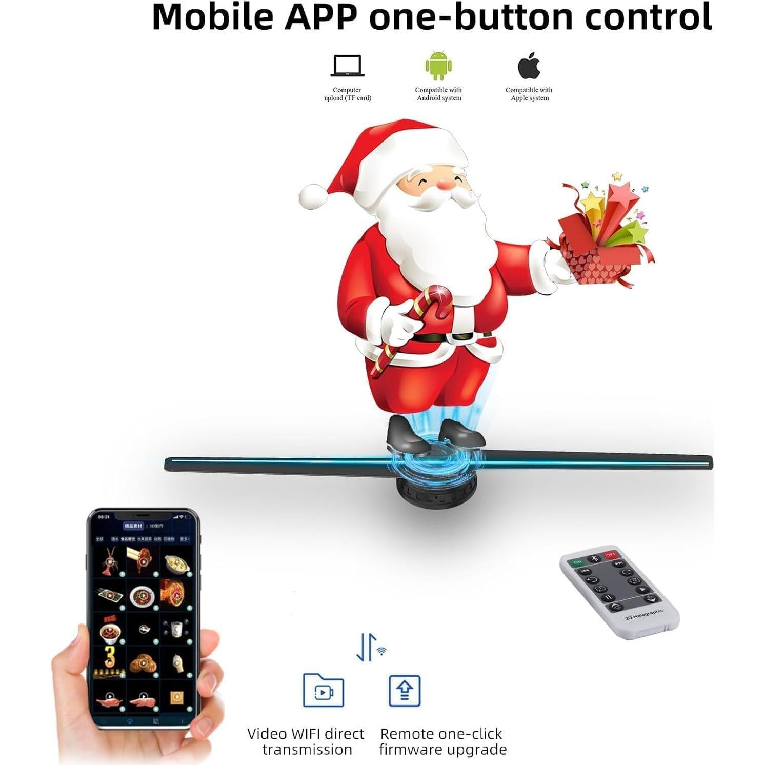 Ventilador Holográfico 3D Hologram 41.9 cm LED HD