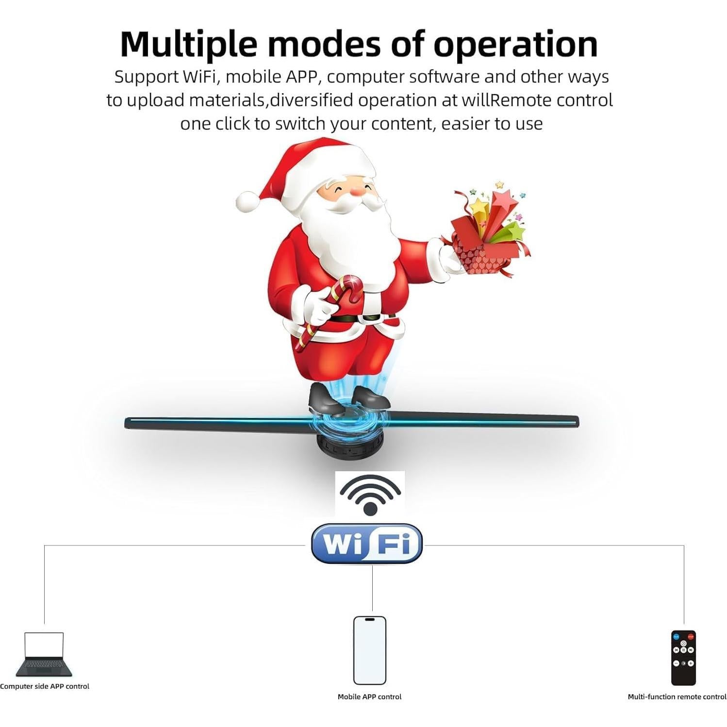 Ventilador Holográfico 3D Hologram 41.9 cm LED HD