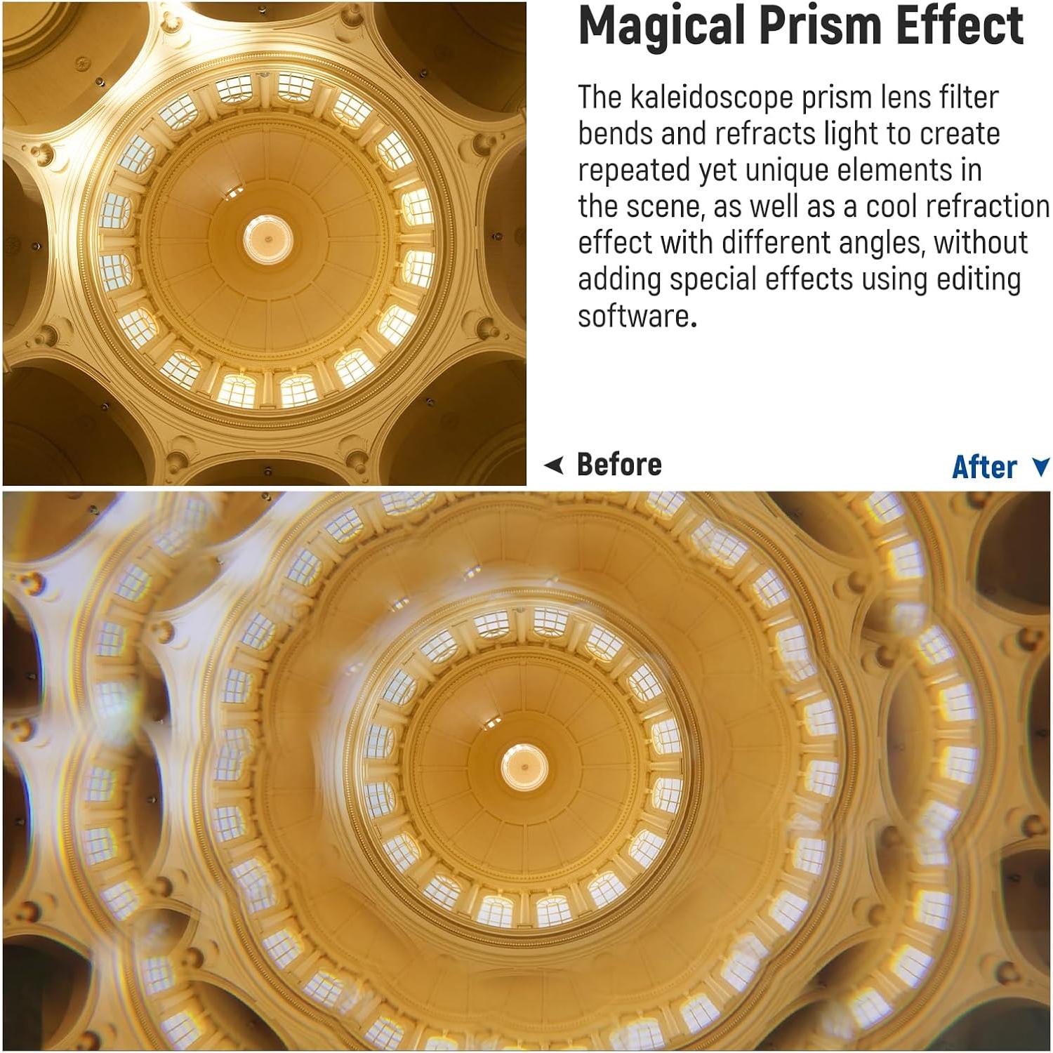 Filtro Prisma Kaleidoscopio NEEWER 58mm para Cámara