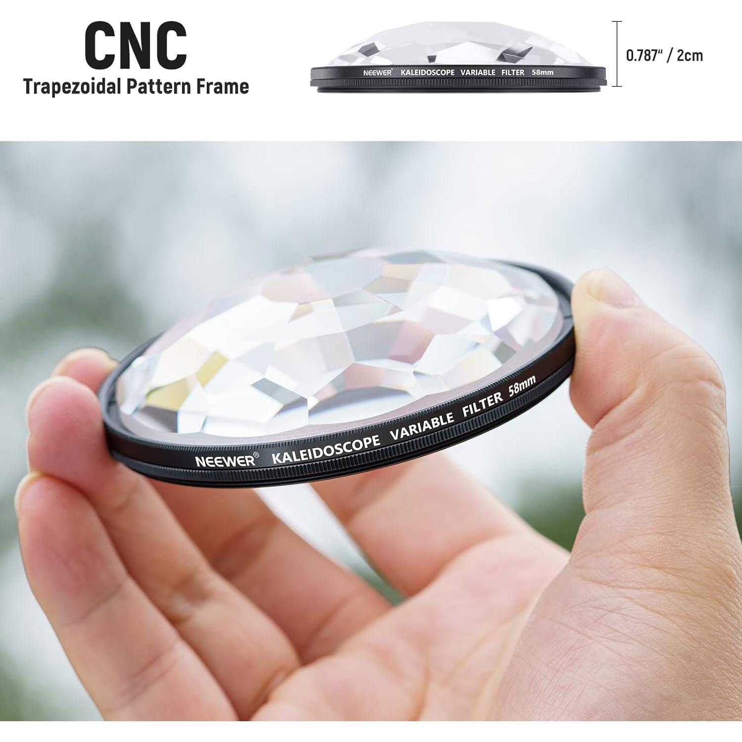 Filtro Prisma Kaleidoscopio NEEWER 58mm para Cámara