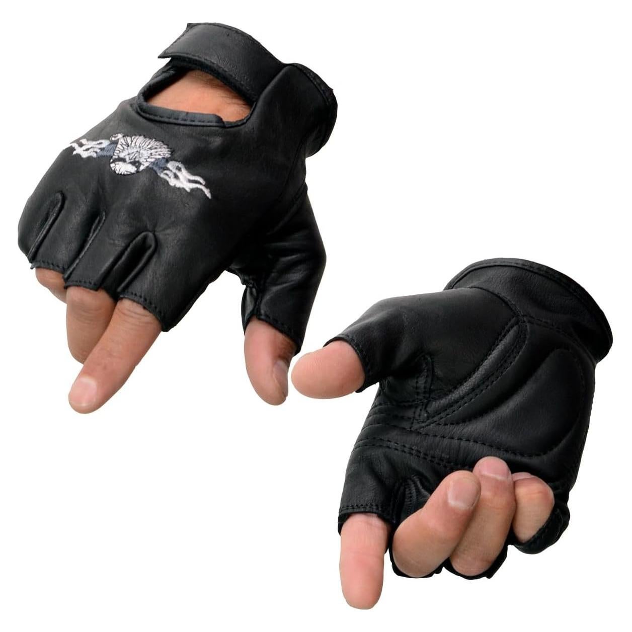 Guantes de Motocicleta Milwaukee Leather SH352 con Palma de Gel