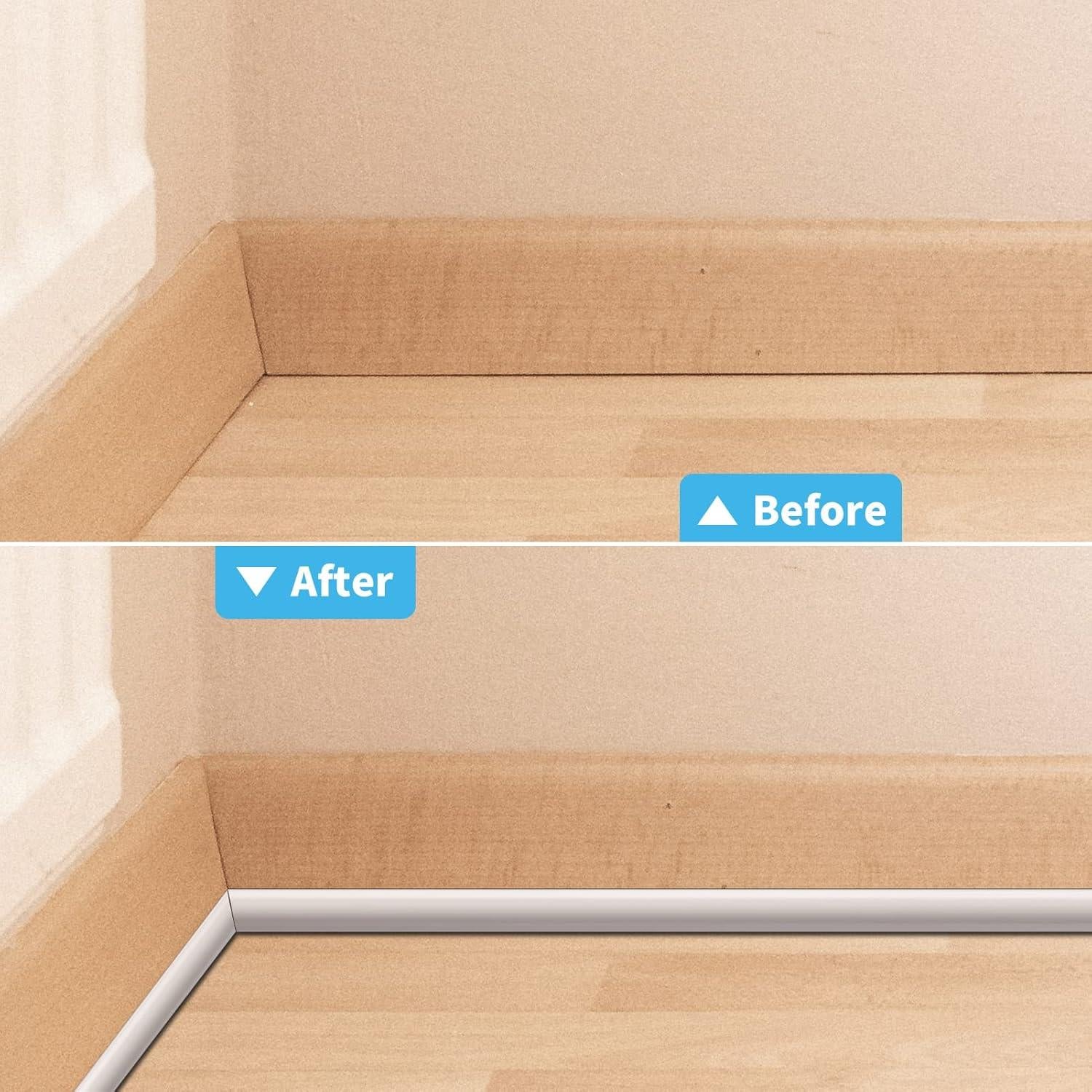 Tira de recorte autoadhesiva Art3d 10 Pies PVC Blanco