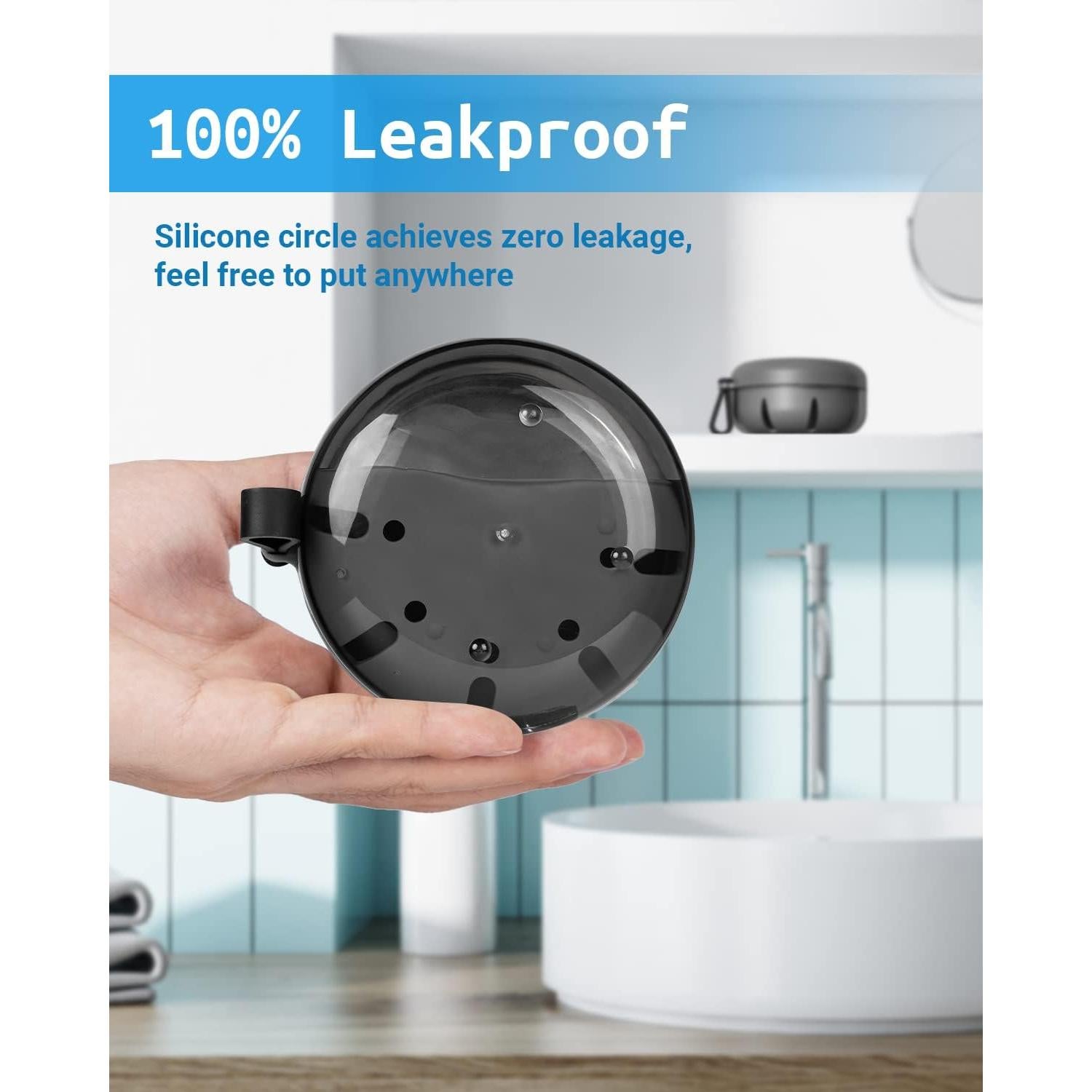 Estuche para Dentaduras SEANCHEER Gris Portátil a Prueba de Fugas