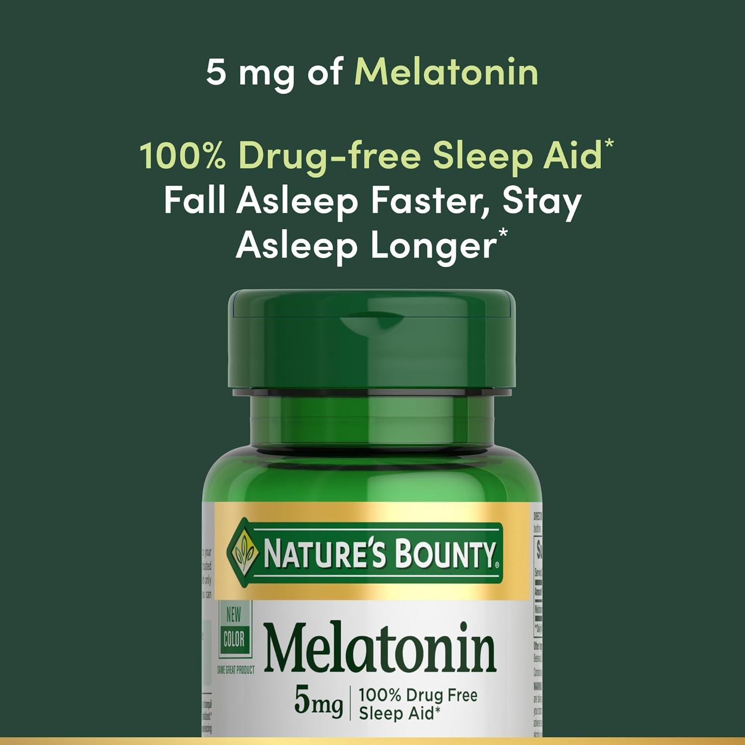 Melatonina Nature's Bounty 5mg 90 Gelatinas Blandas Sin Sabor