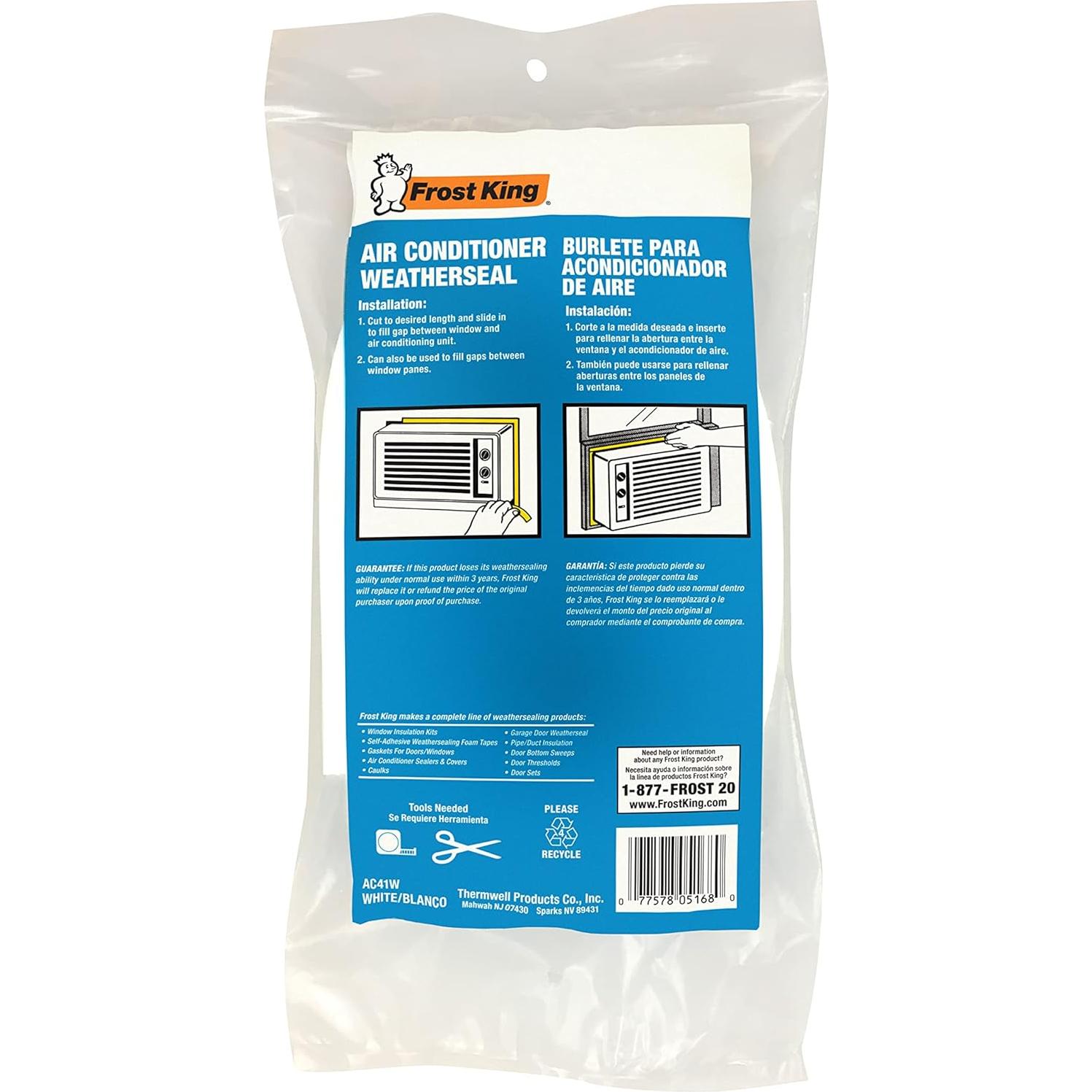 Burlete de Espuma Frost King AC41WA 101.6 cm Blanco