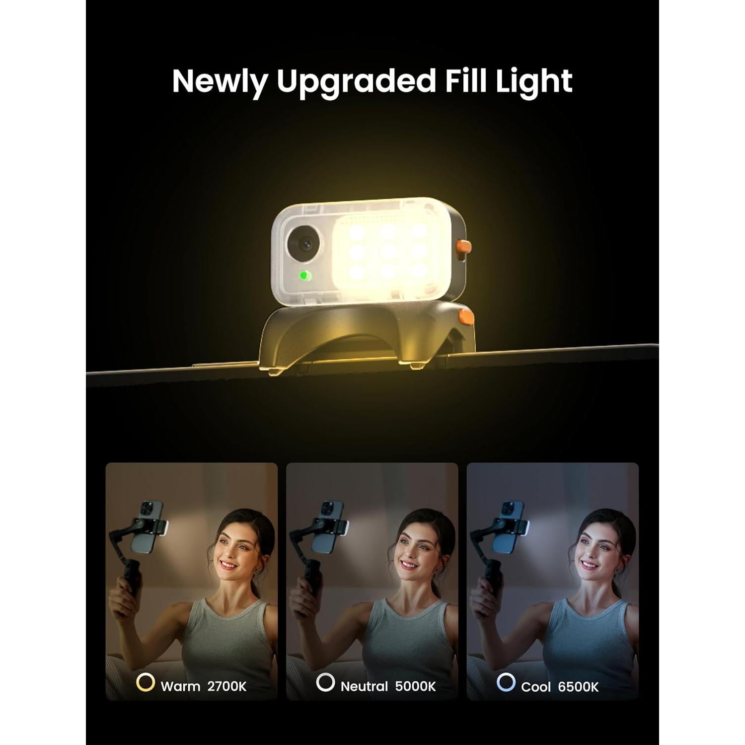 Sensor de Seguimiento AI Hohem MTK-L03 con Luz de Relleno