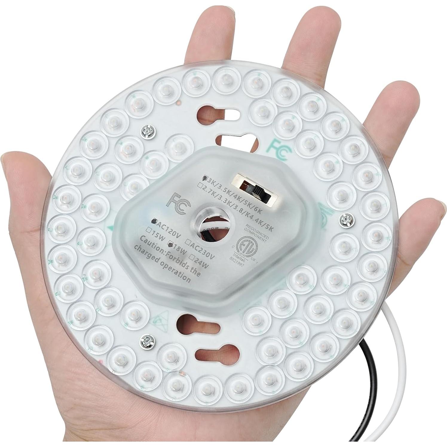 Kit Retrofit Luz Ventilador Techo LED 18W 2100LM 5CCT