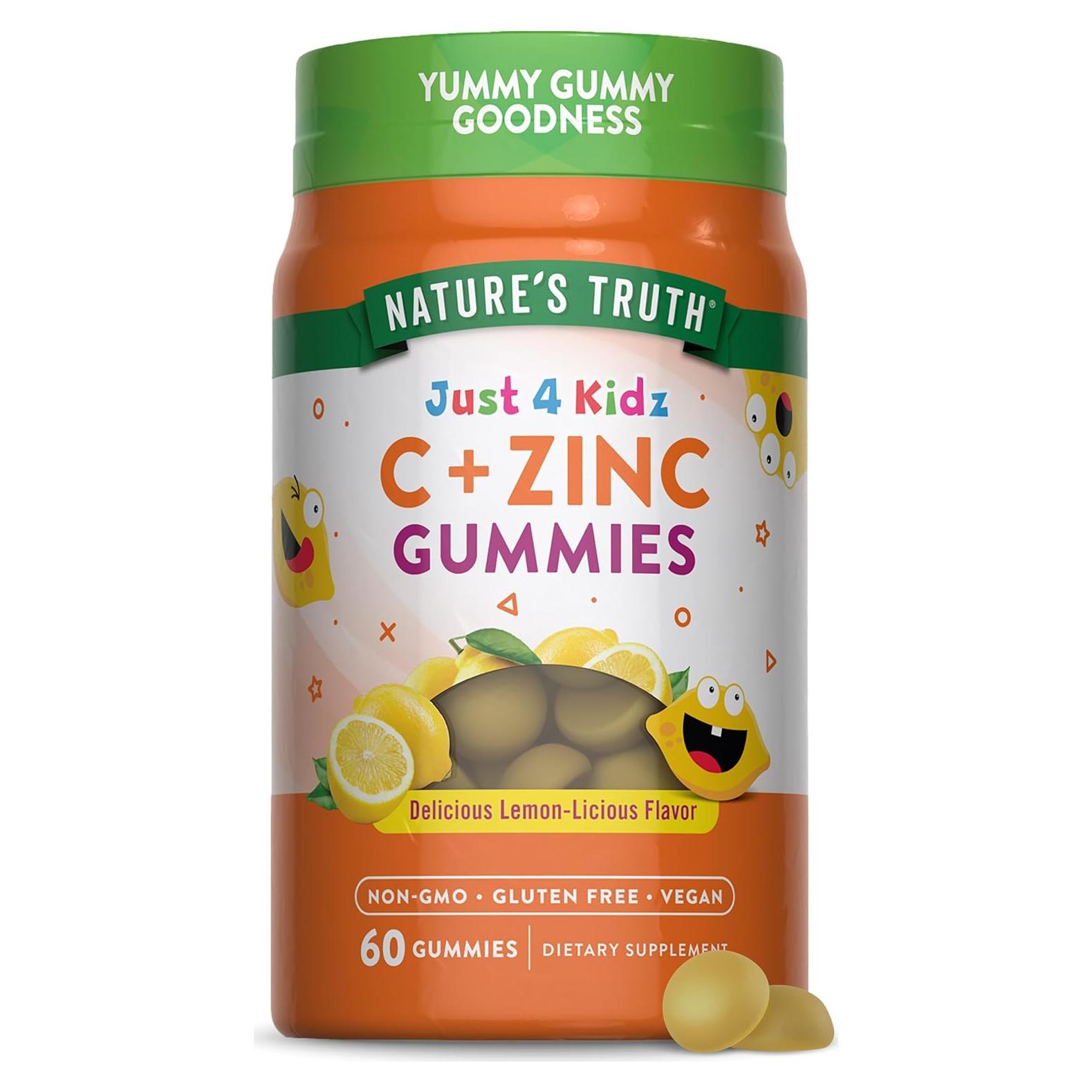 Gomitas de Vitamina C y Zinc Nature's Truth 60 Unidades Veganas