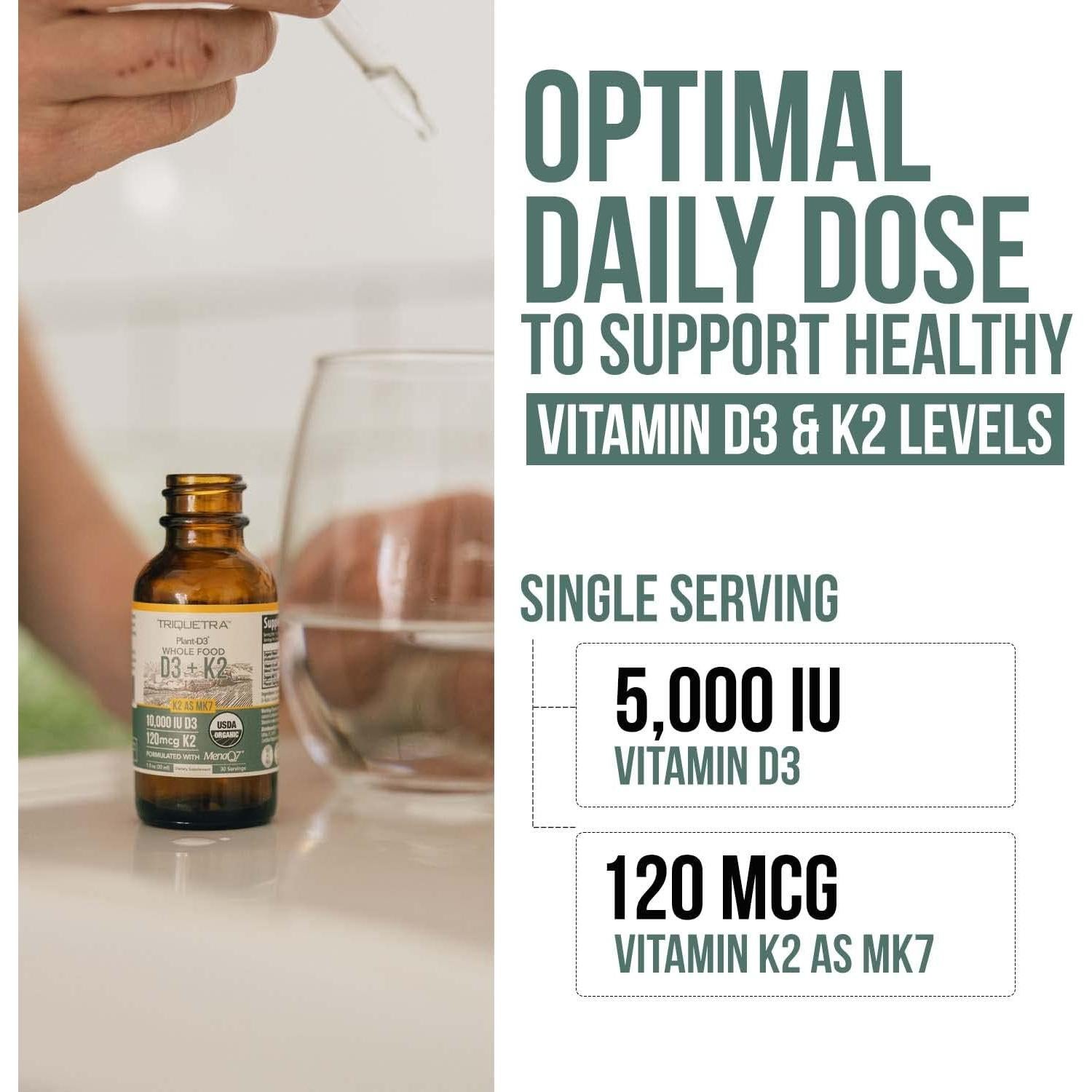 D3 + K2 Orgánico Triquetra Health 30 ml - Gotas Sublinguales