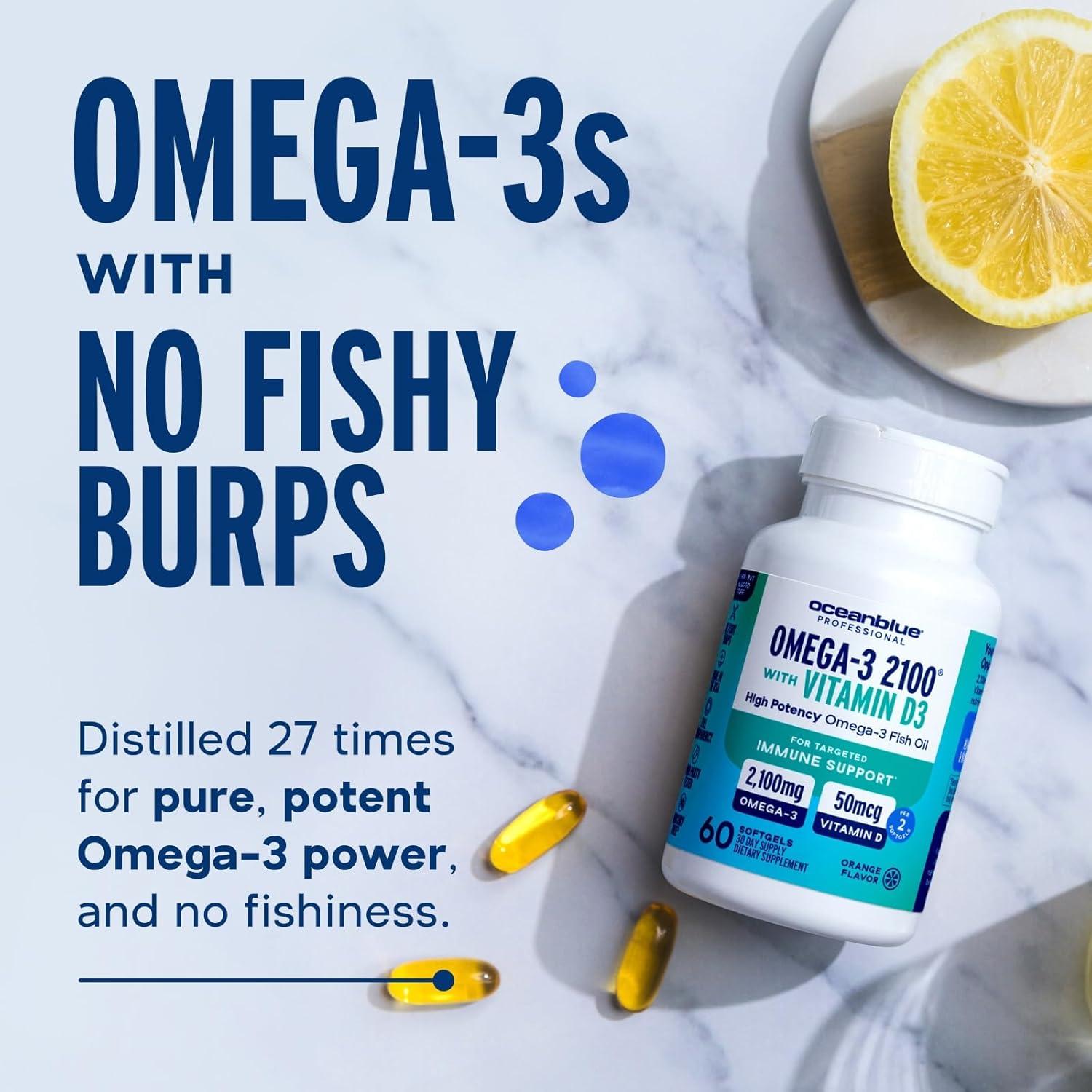 Oceanblue Omega-3 2100 con Vitamina D3 - 60 Cápsulas