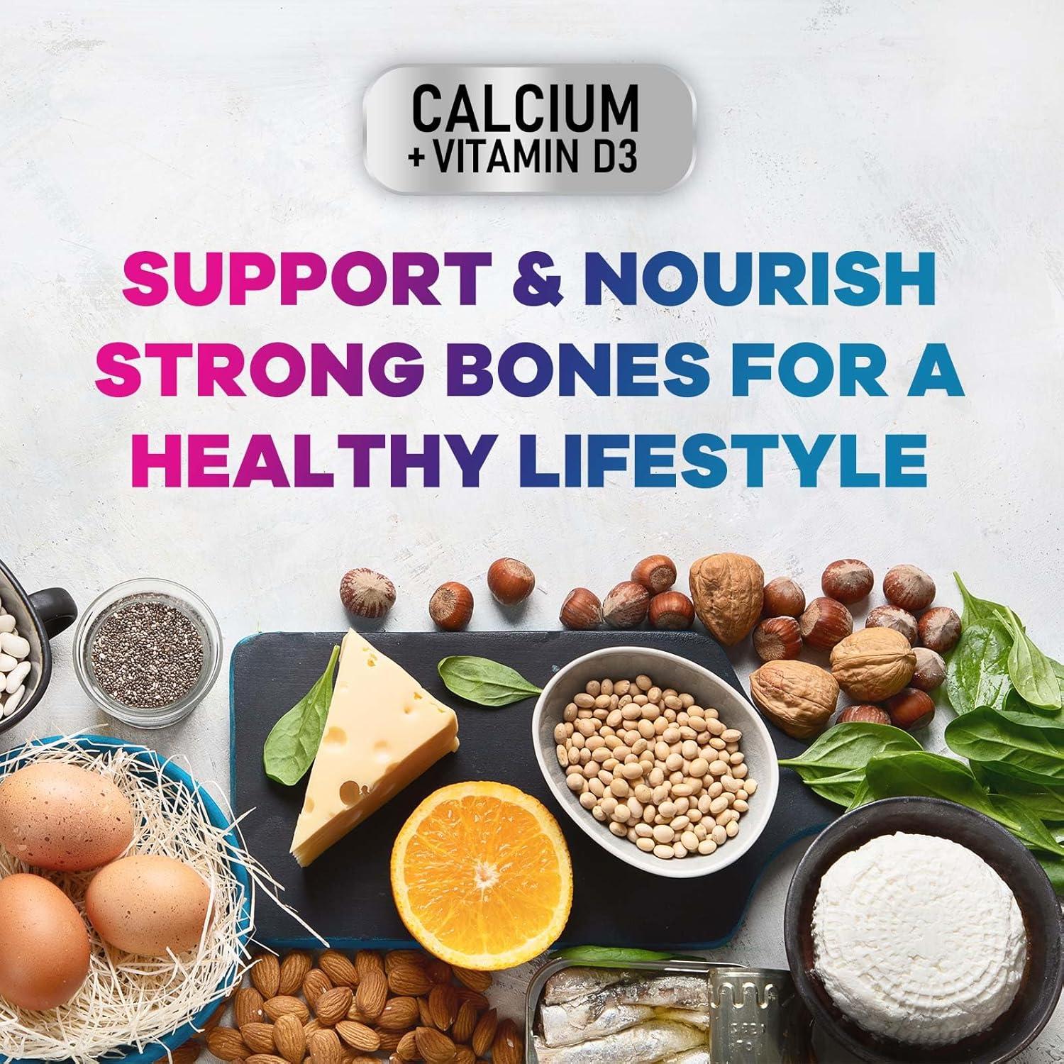 Suplemento de Calcio 1200 mg con Vitamina D3 - 60 Tabletas