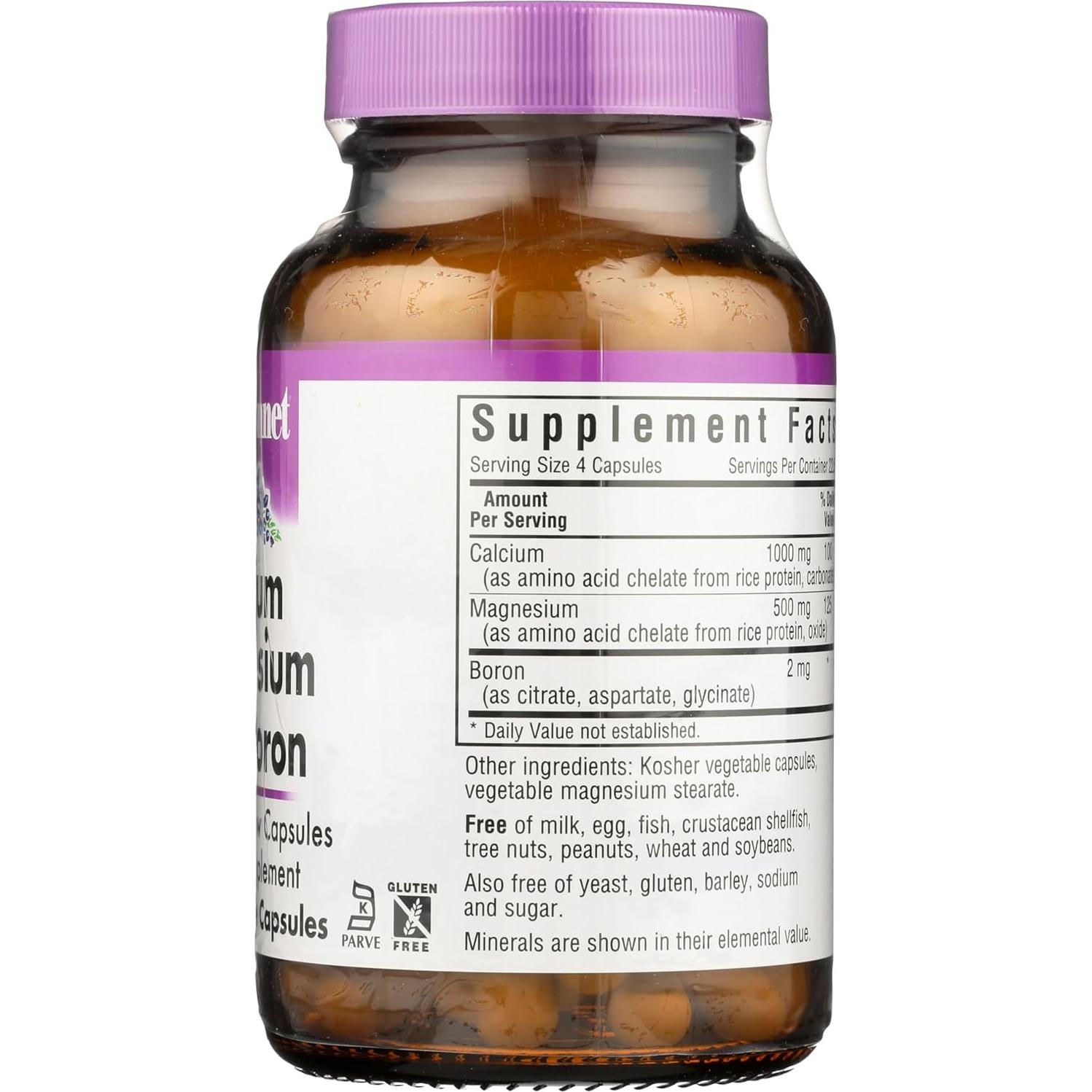 Cápsulas Vegetarianas de Calcio Magnesio Boro BlueBonnet 90 Unidades