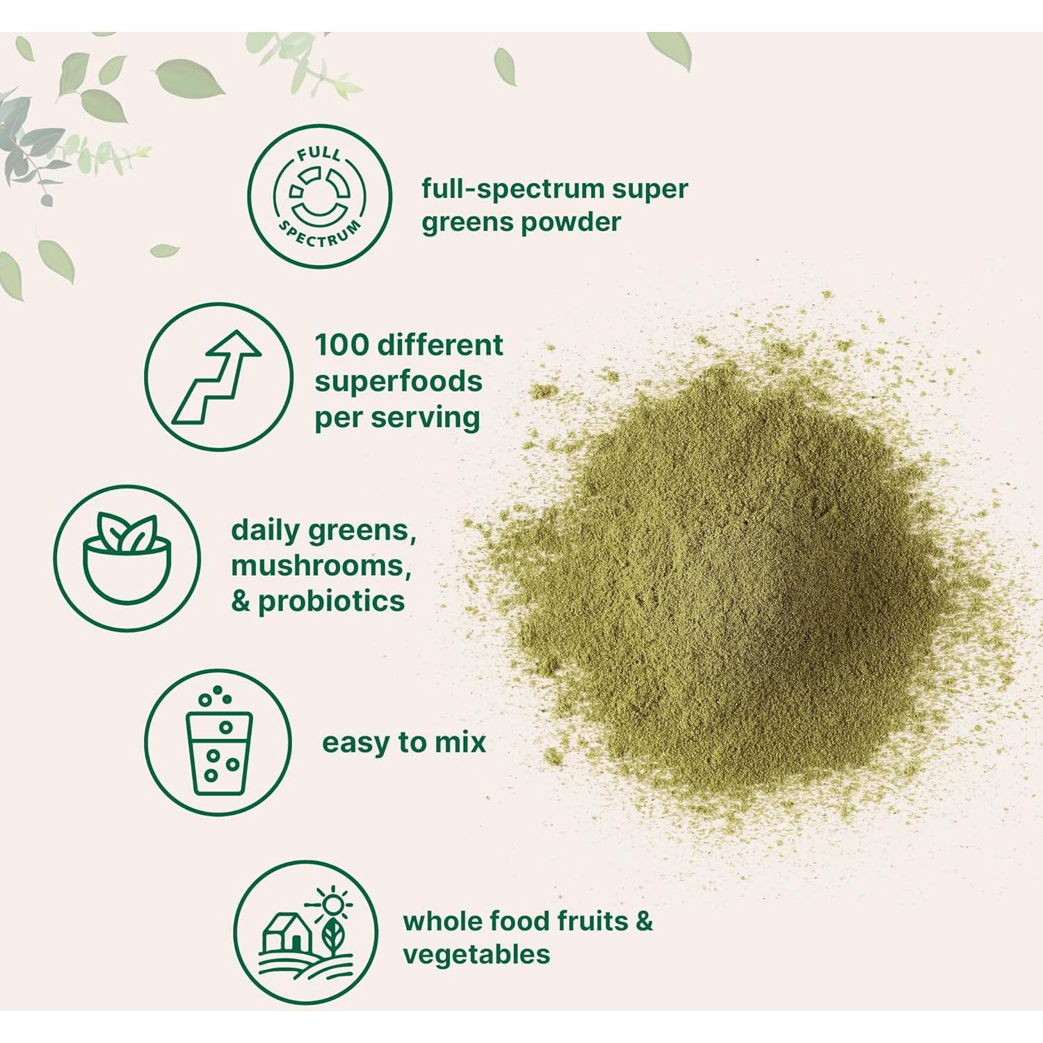 Polvo de Super Verdes Micro Ingredients 0.45kg - 100 Superalimentos