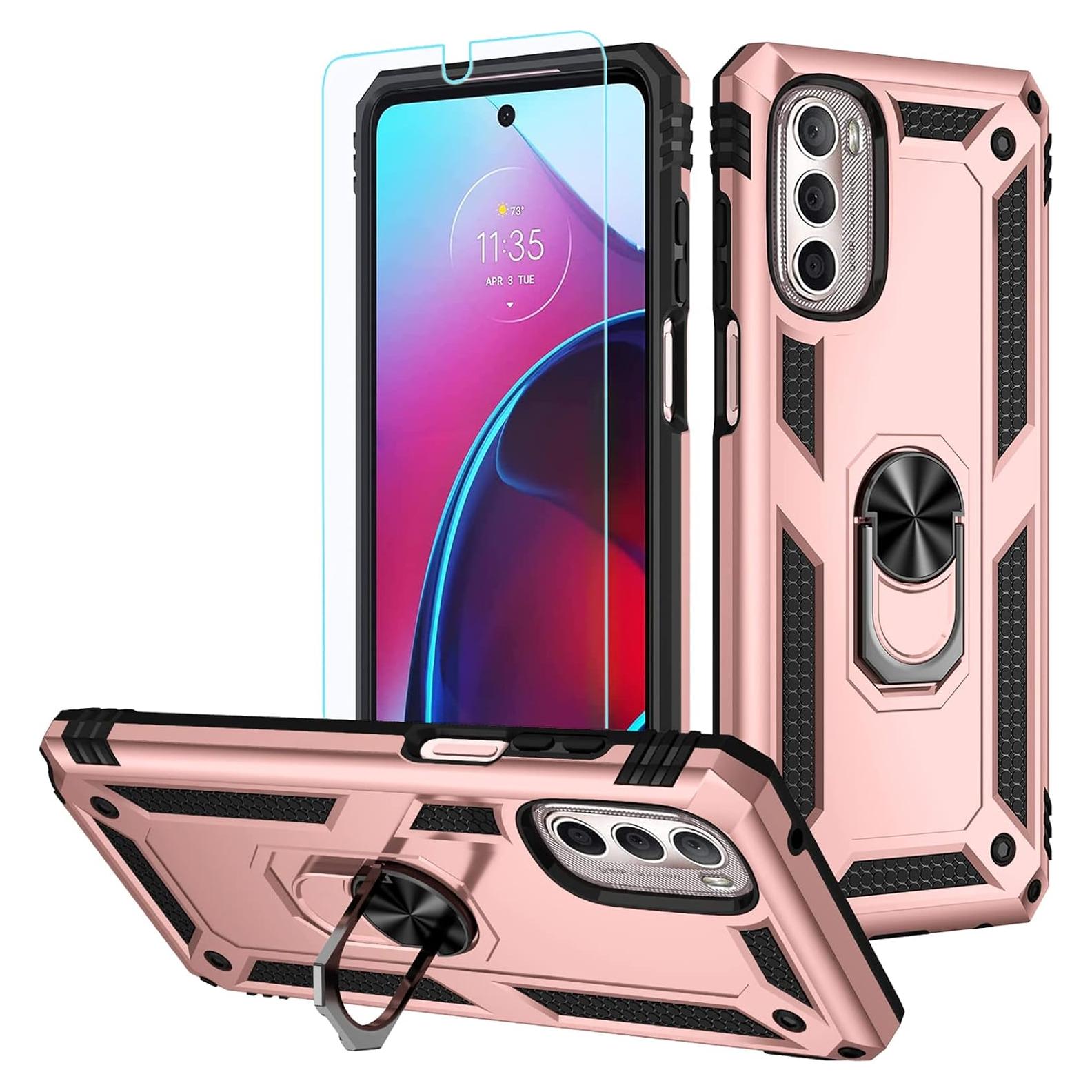 Funda Grado Militar PUSHIMEI para Moto G Stylus 5G 2022 - Rosa