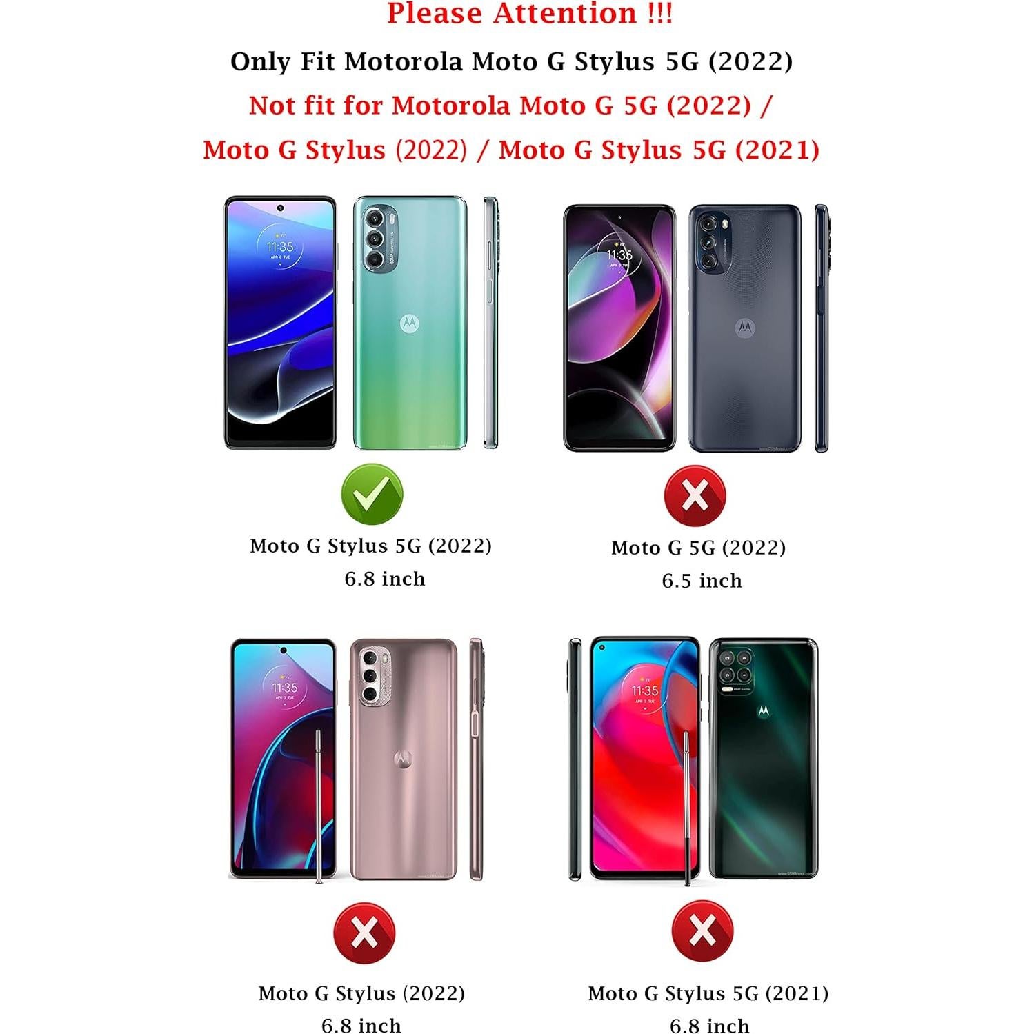 Funda Grado Militar PUSHIMEI para Moto G Stylus 5G 2022 - Rosa