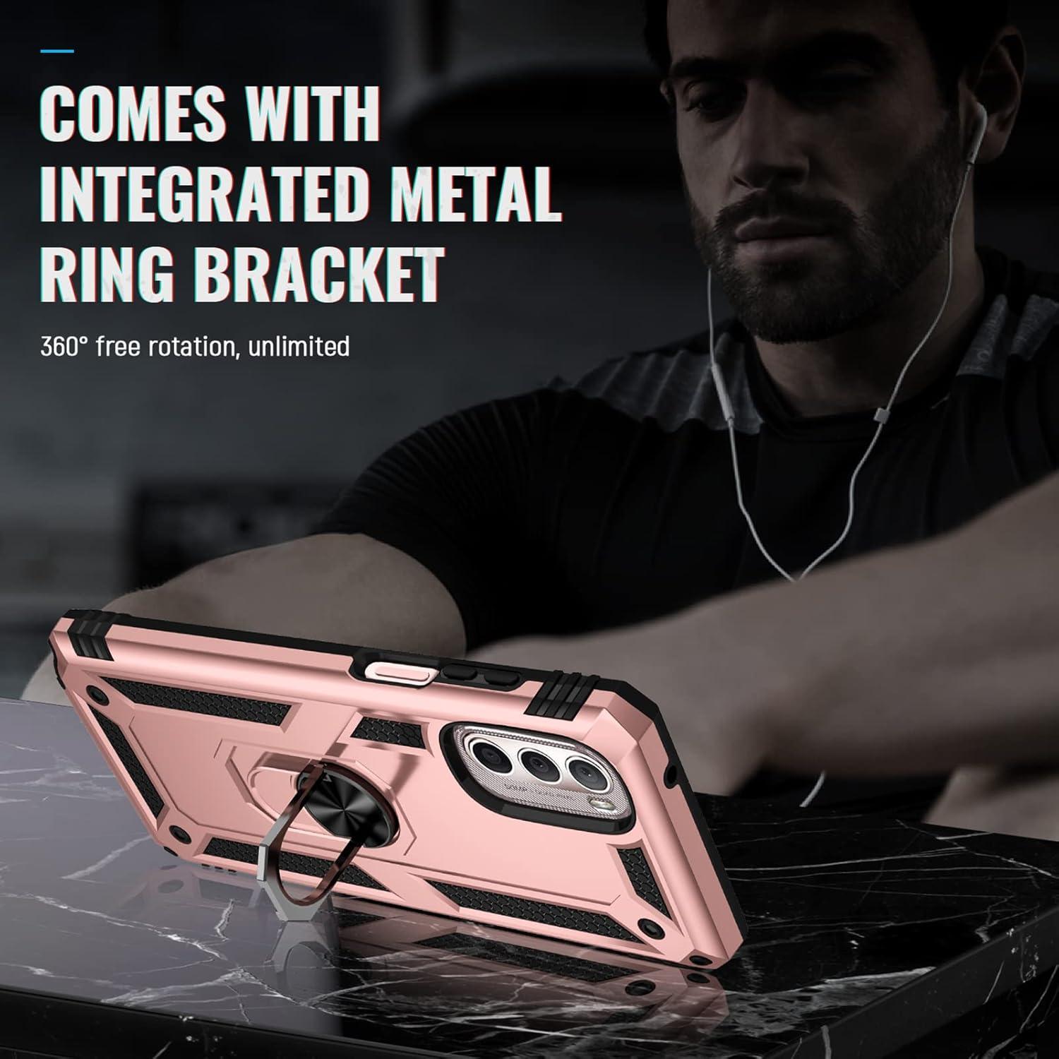 Funda Grado Militar PUSHIMEI para Moto G Stylus 5G 2022 - Rosa