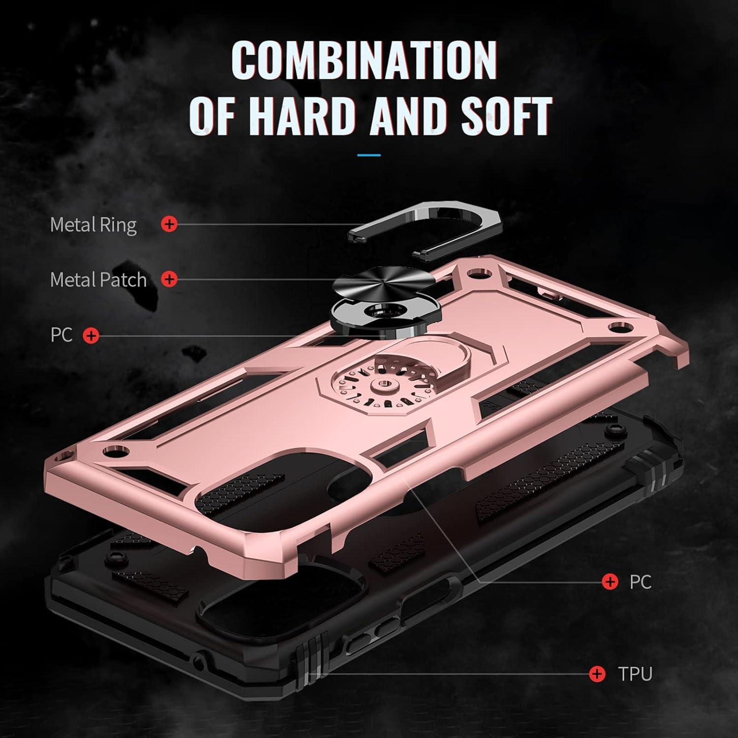 Funda Grado Militar PUSHIMEI para Moto G Stylus 5G 2022 - Rosa