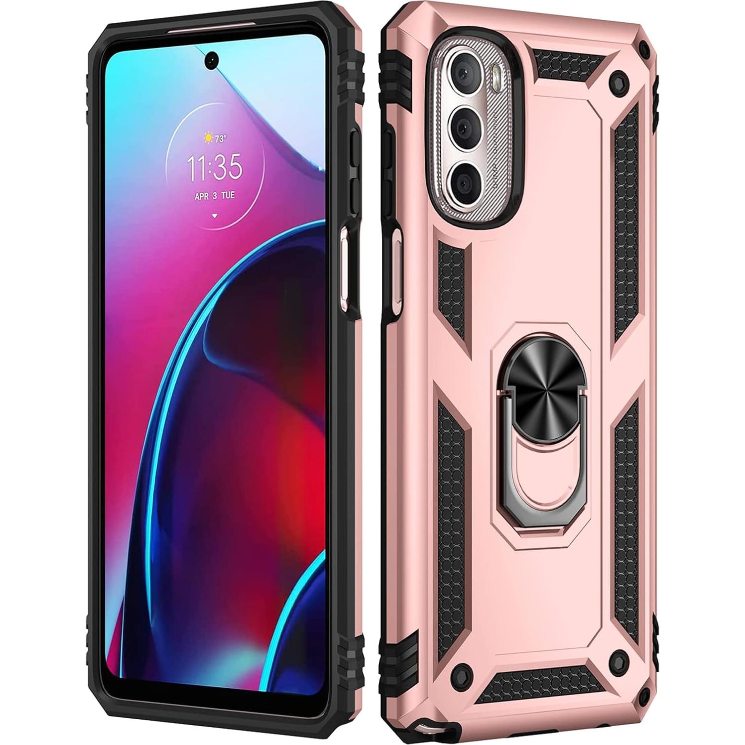 Funda Grado Militar PUSHIMEI para Moto G Stylus 5G 2022 - Rosa
