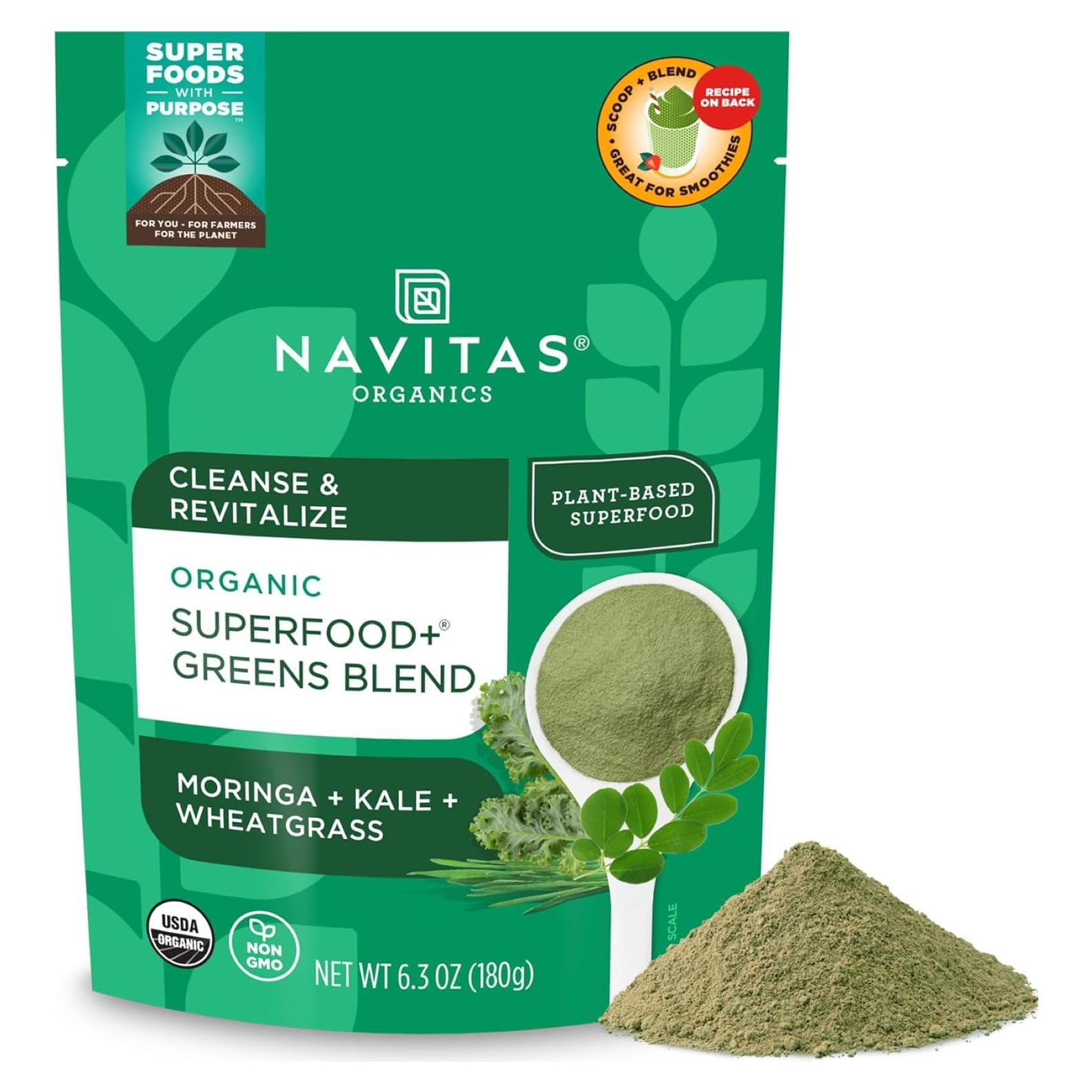 Mezcla de Superalimentos Verdes Navitas Organics 178.6g