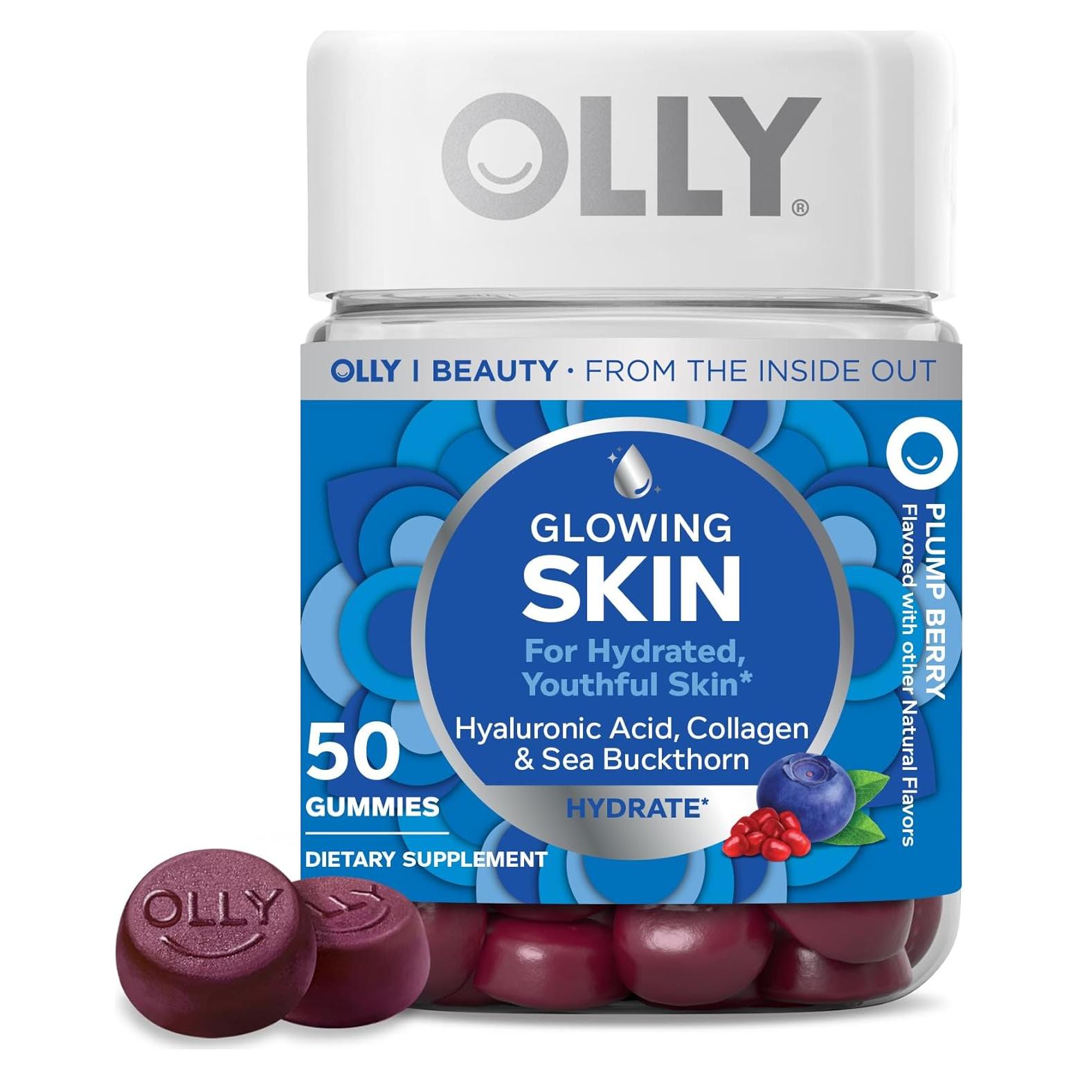 Gomitas OLLY para Piel Radiante - Ácido Hialurónico y Colágeno - 50 Unidades