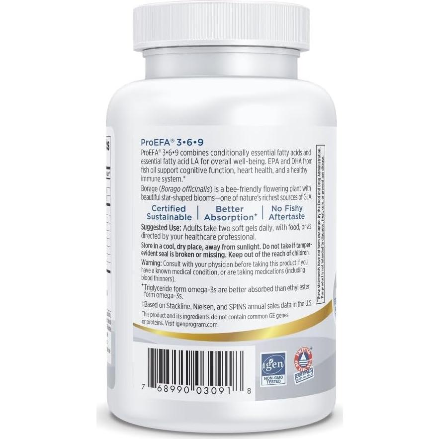 Nordic Naturals ProEFA 3-6-9 Geles Blandos 90 ct Omega-3 Limón