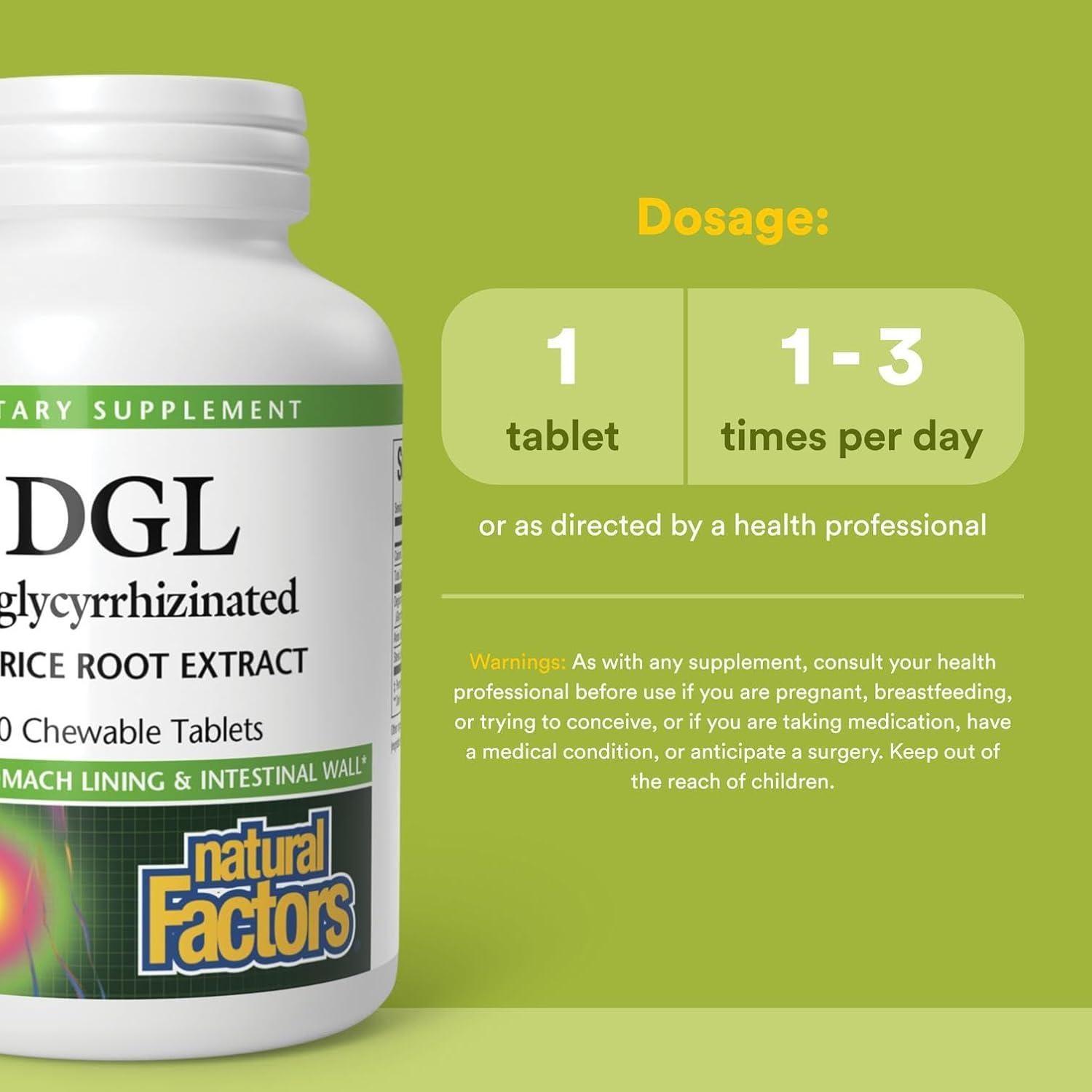 DGL Masticable 400 mg Factores Naturales 90 Tabletas Digestivas