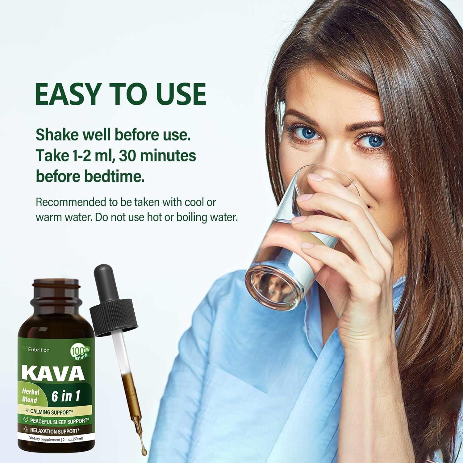Gotas de Kava Eubrition 59 ml - Suplemento Calmante y Relajante