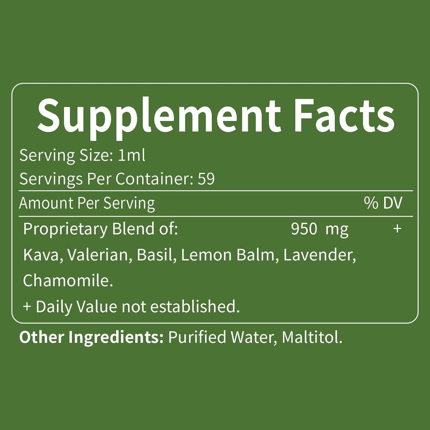 Gotas de Kava Eubrition 59 ml - Suplemento Calmante y Relajante