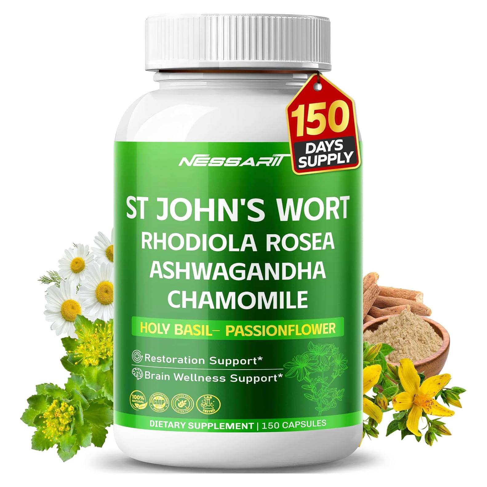 Cápsulas de Hierba de San Juan Nessarit 150 Unidades 14-en-1