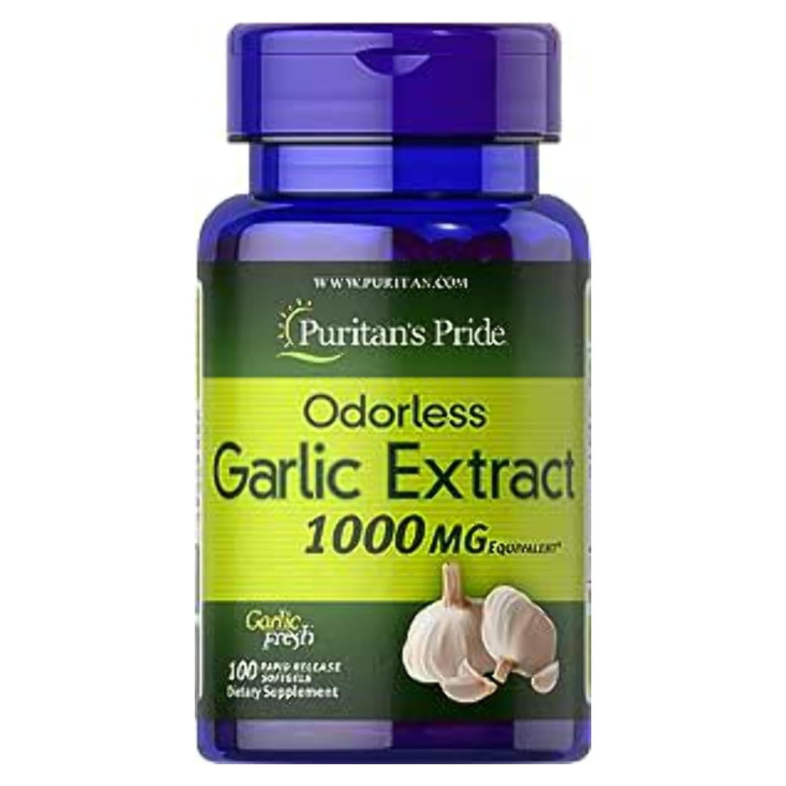 Ajo Puritan's Pride 1000 mg 100 Cápsulas Suplemento