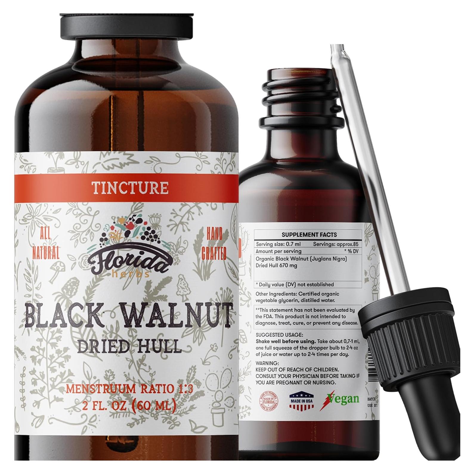 Tintura Orgánica de Nogal Negro Florida Herbs 59 ml