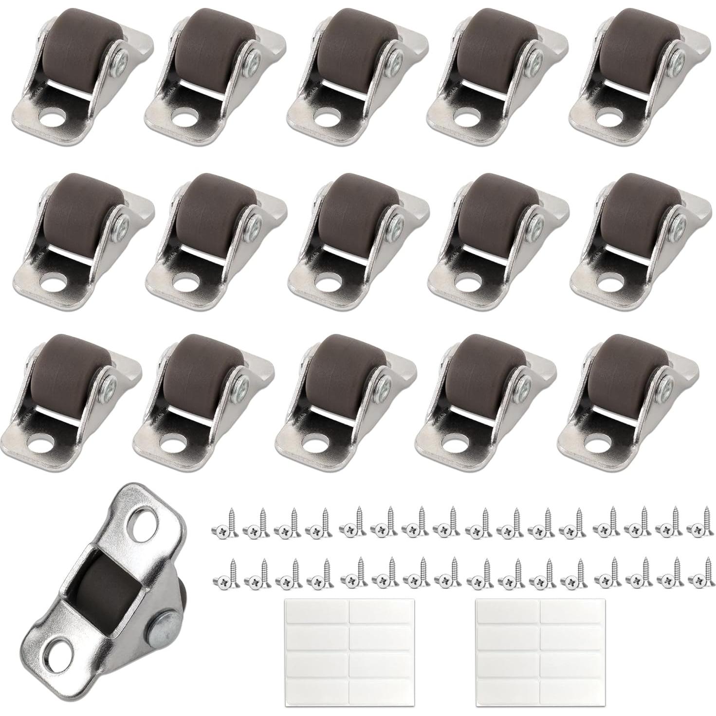 Ruedas Mini Caster XIKE 16 Pcs 1.27 cm Autoadhesivas