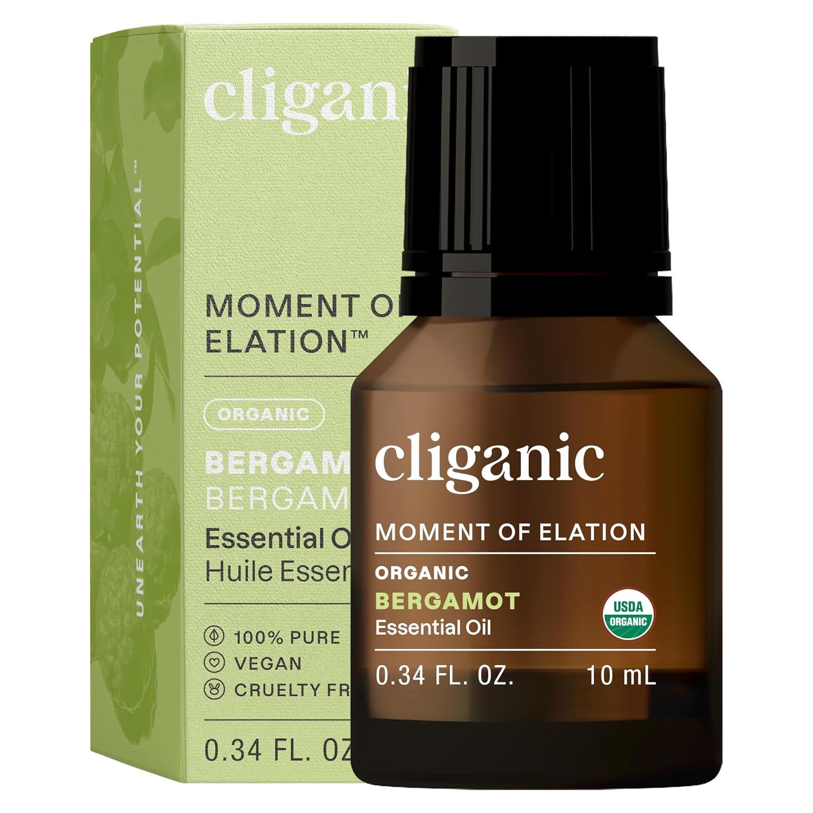 Aceite Esencial de Bergamota Orgánico Cliganic 9.8 ml Puro