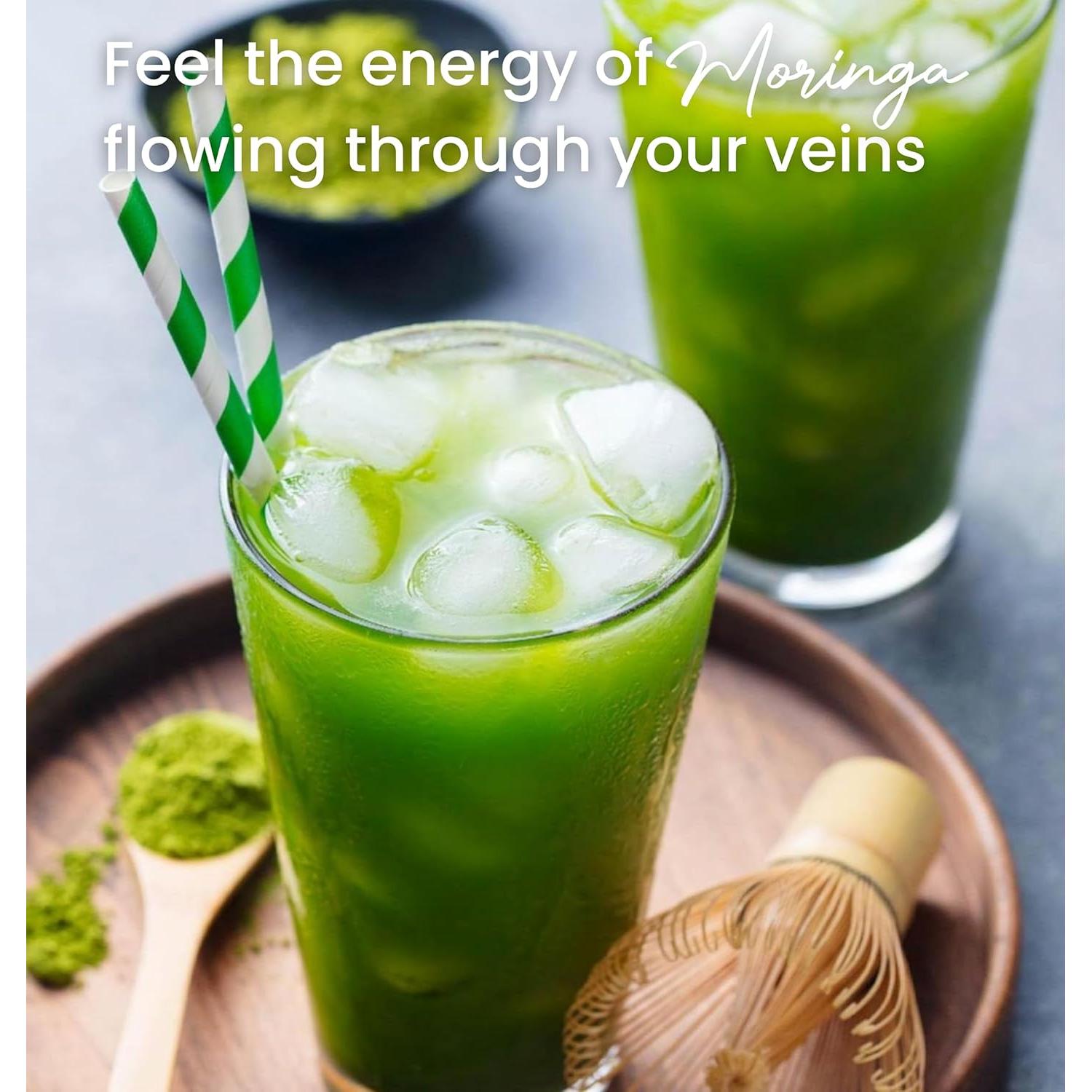 Polvo de Moringa Orgánica OMG 198 g - Fuente de Calcio y Hierro