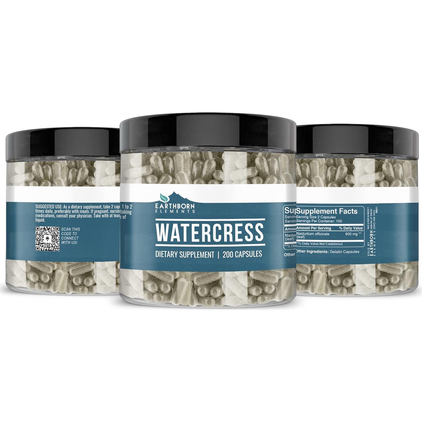 Cápsulas de Berro 200 Elementos de la Tierra, Puro y Sin Aditivos