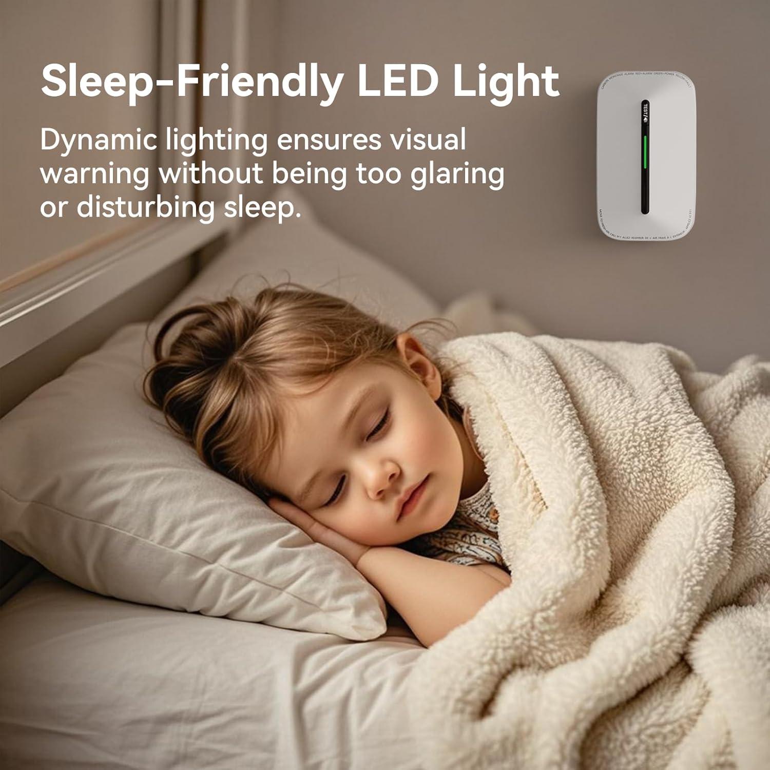 Detector de Monóxido de Carbono Jemay Plug-in con Batería 10 Años