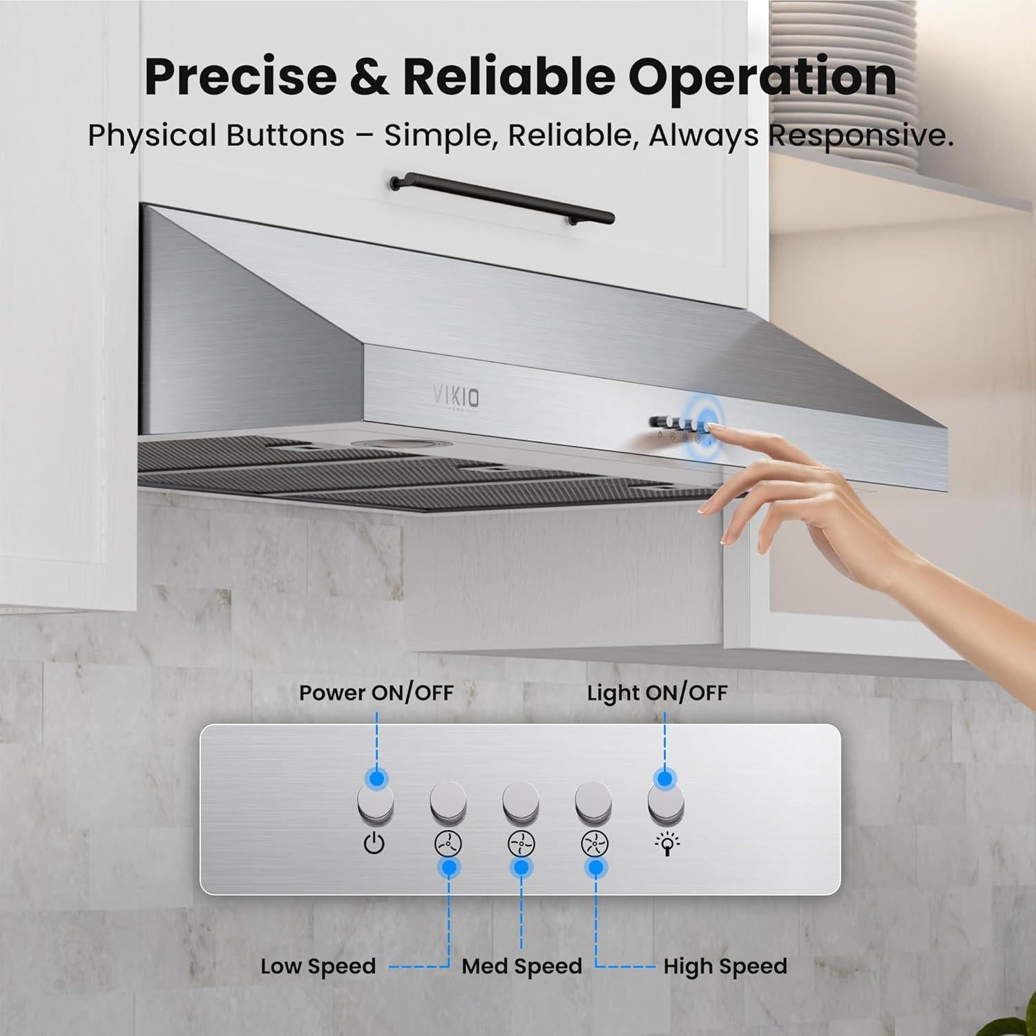 Campana Extractora de Gabinete VIKIO 36" 580 CFM Acero Inoxidable