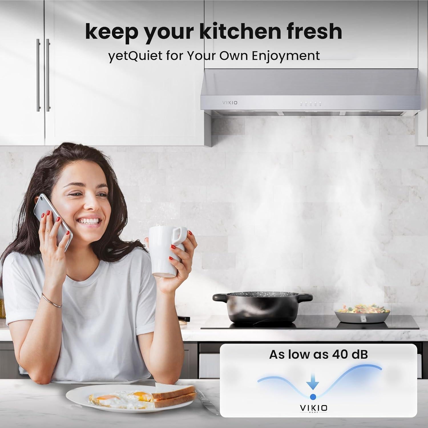 Campana Extractora de Gabinete VIKIO 36" 580 CFM Acero Inoxidable