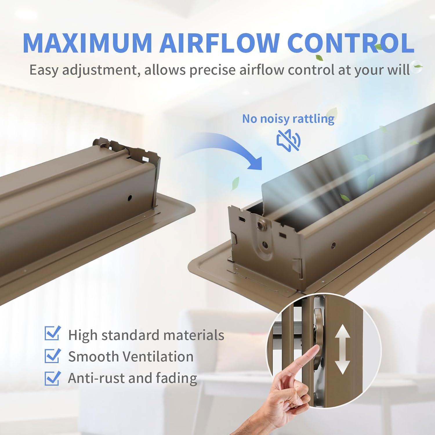 Rejillas de Piso de Acero Marrón 5.08x25.4 cm - Accord Ventilation