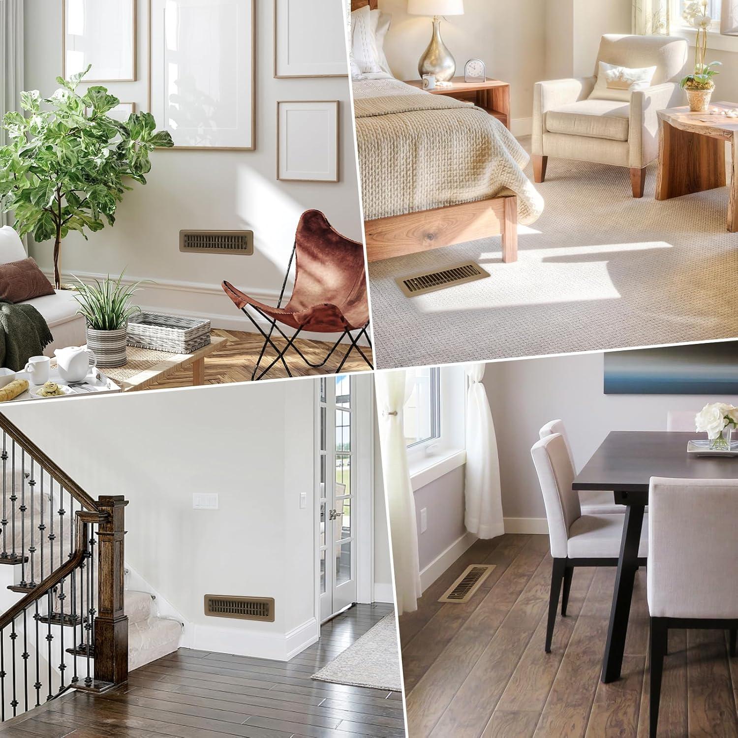 Rejillas de Piso de Acero Marrón 5.08x25.4 cm - Accord Ventilation